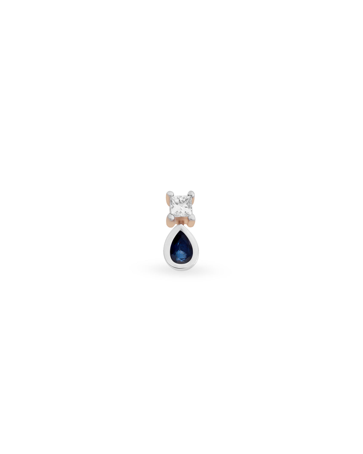 Duo Square Pear Gem Piercing