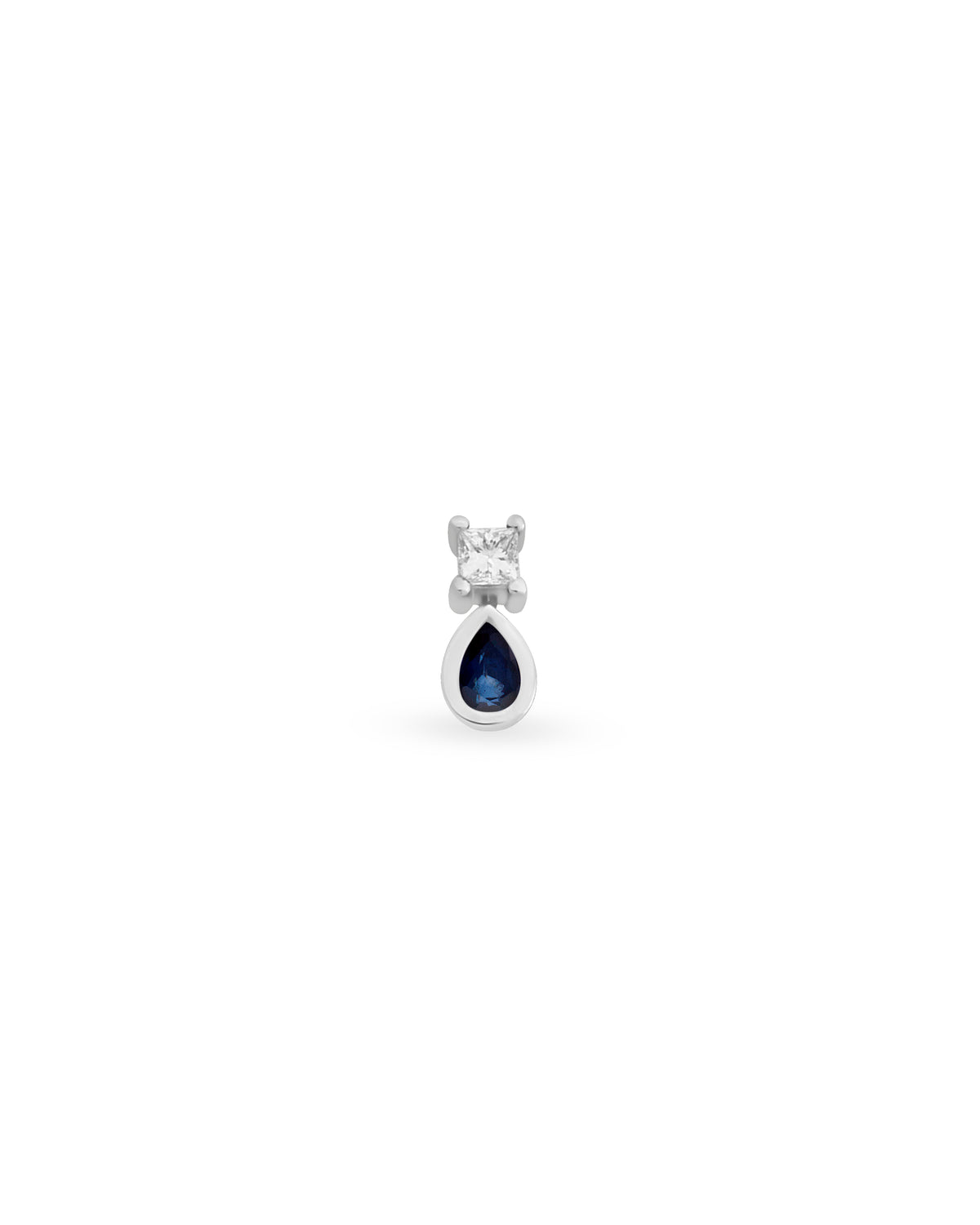 Duo Square Pear Gem Piercing
