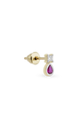 Duo Square Pear Tekli Küpe