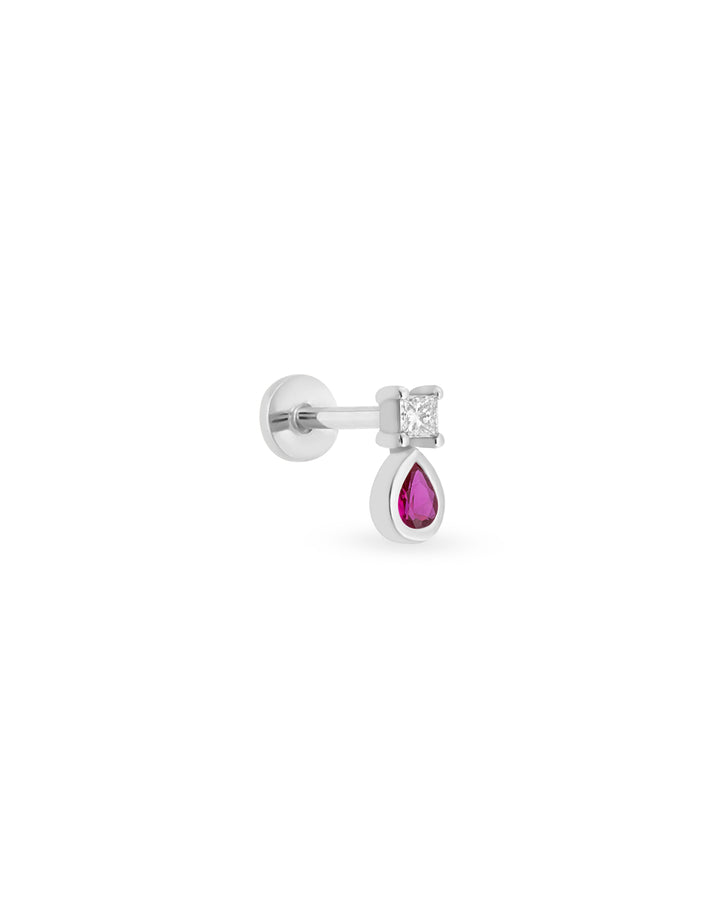 Duo Square Pear Gem Piercing
