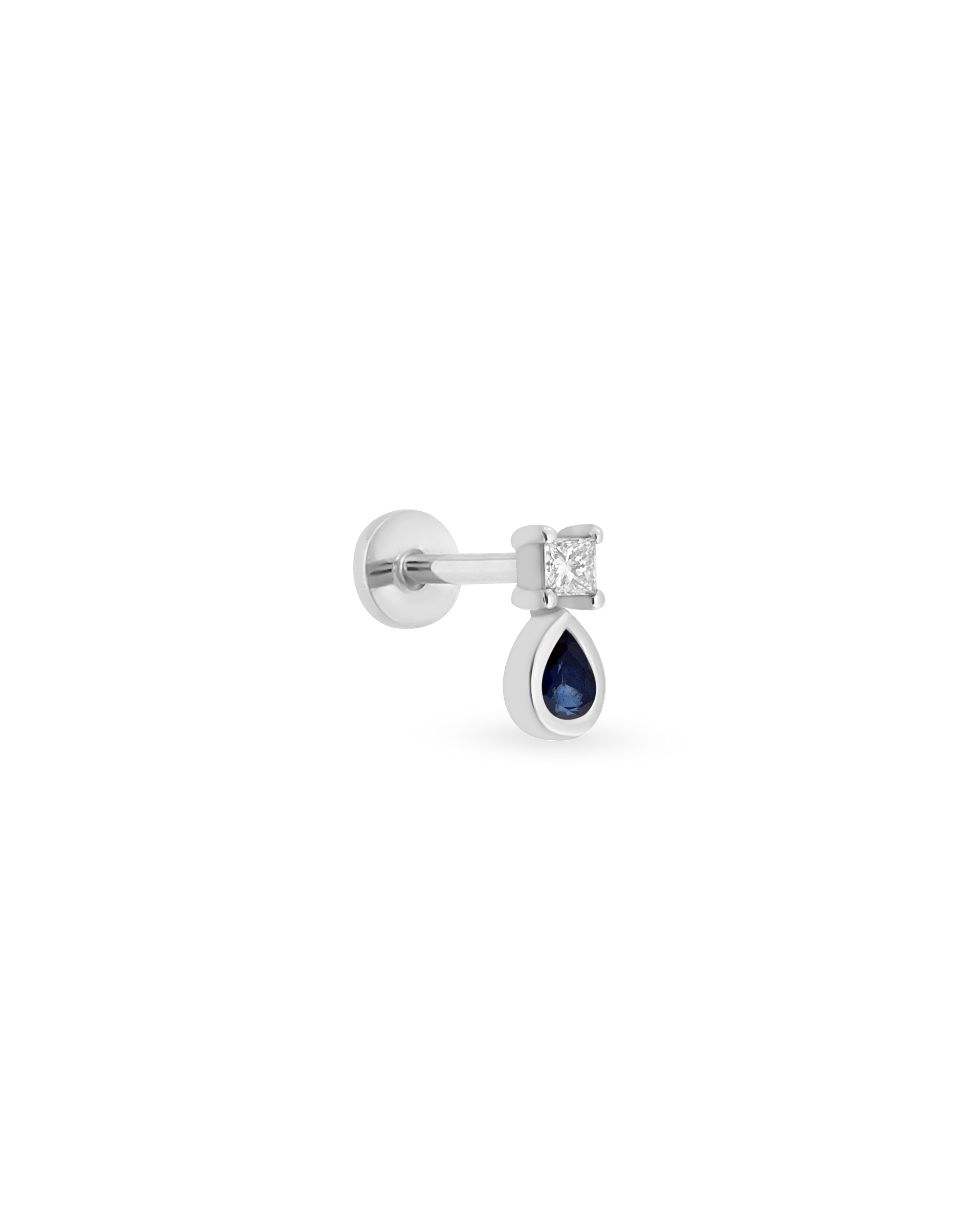 Duo Square Pear Gem Piercing