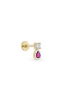 Duo Square Pear Gem Piercing