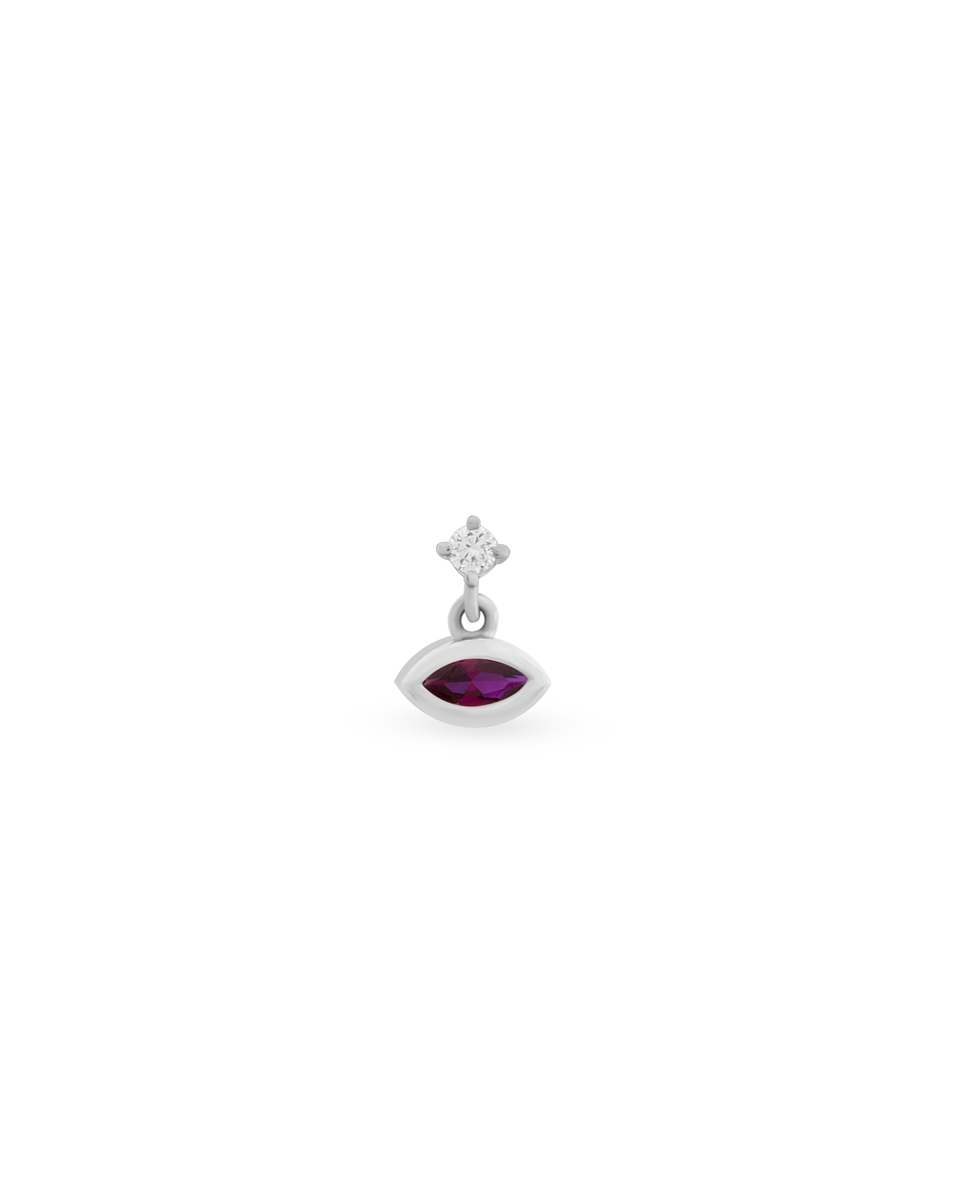 Drop Marquise Gem Tekli Küpe