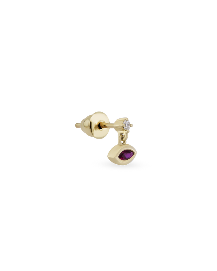 Drop Marquise Gem Tekli Küpe