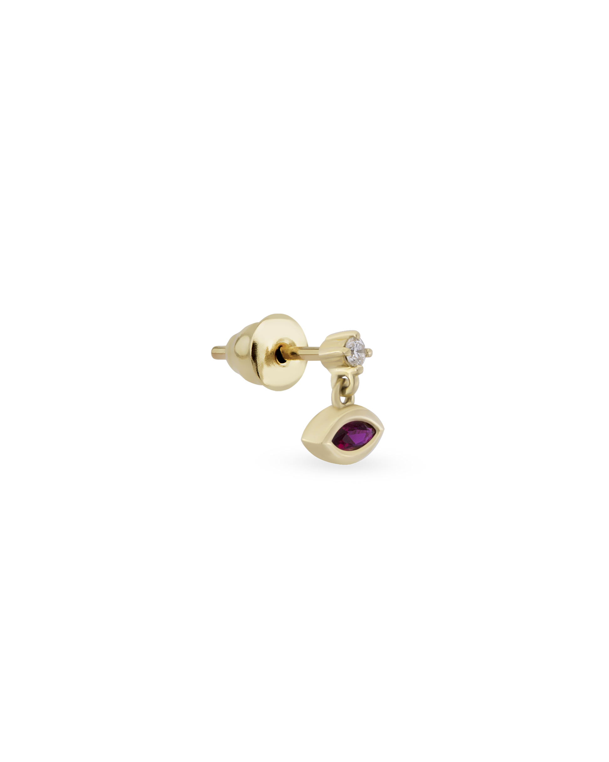 Drop Marquise Gem Tekli Küpe