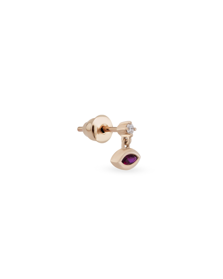 Drop Marquise Gem Tekli Küpe