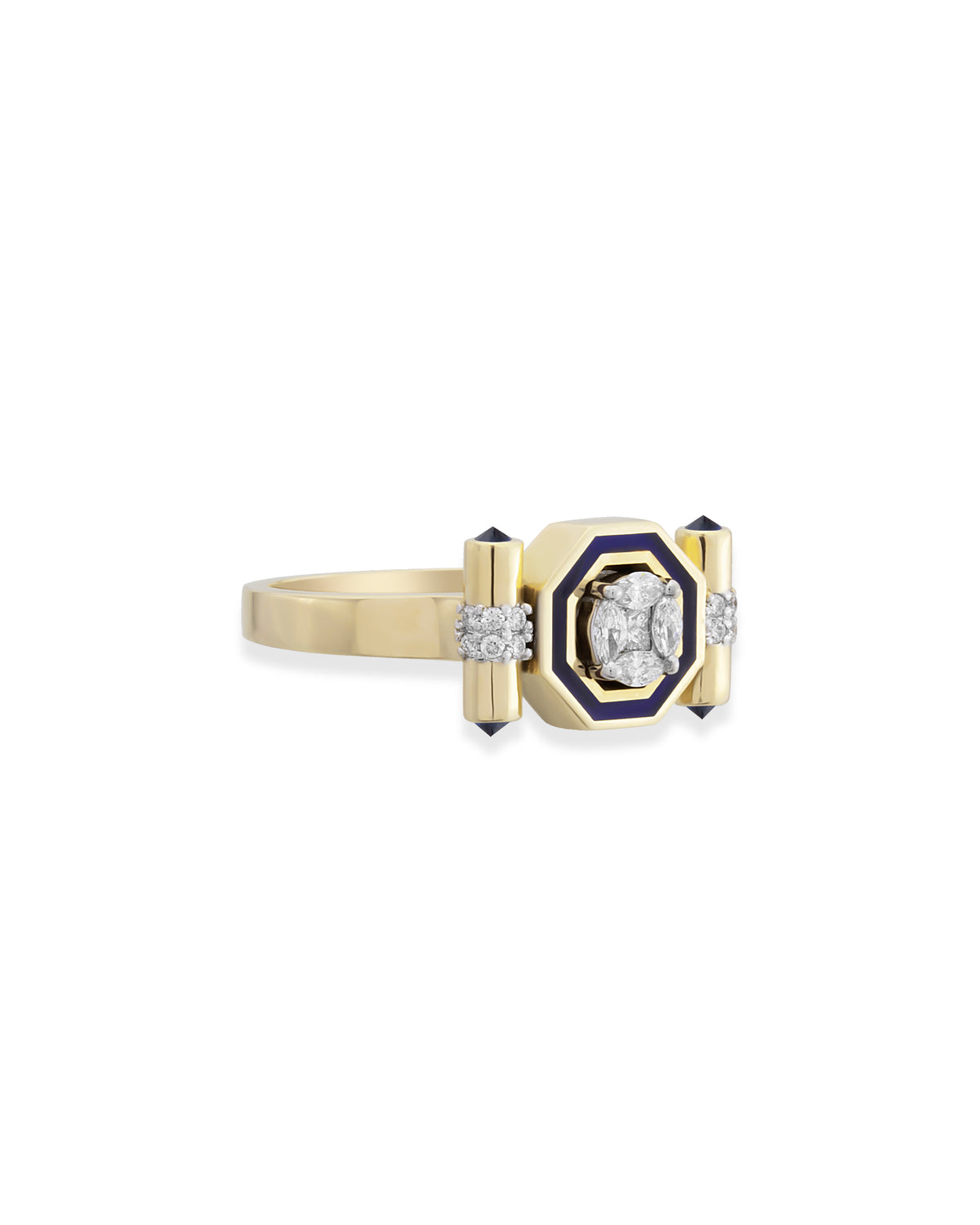 Bella Navy Enamel Yüzük