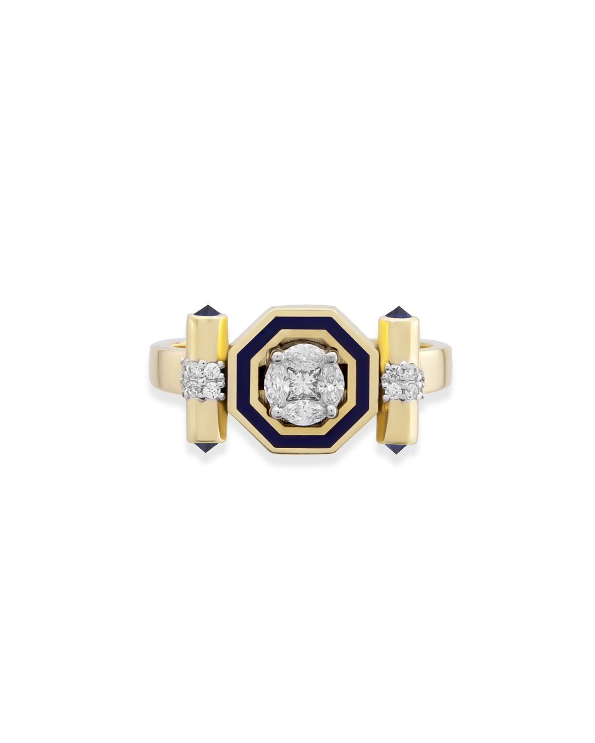 Bella Navy Enamel Yüzük