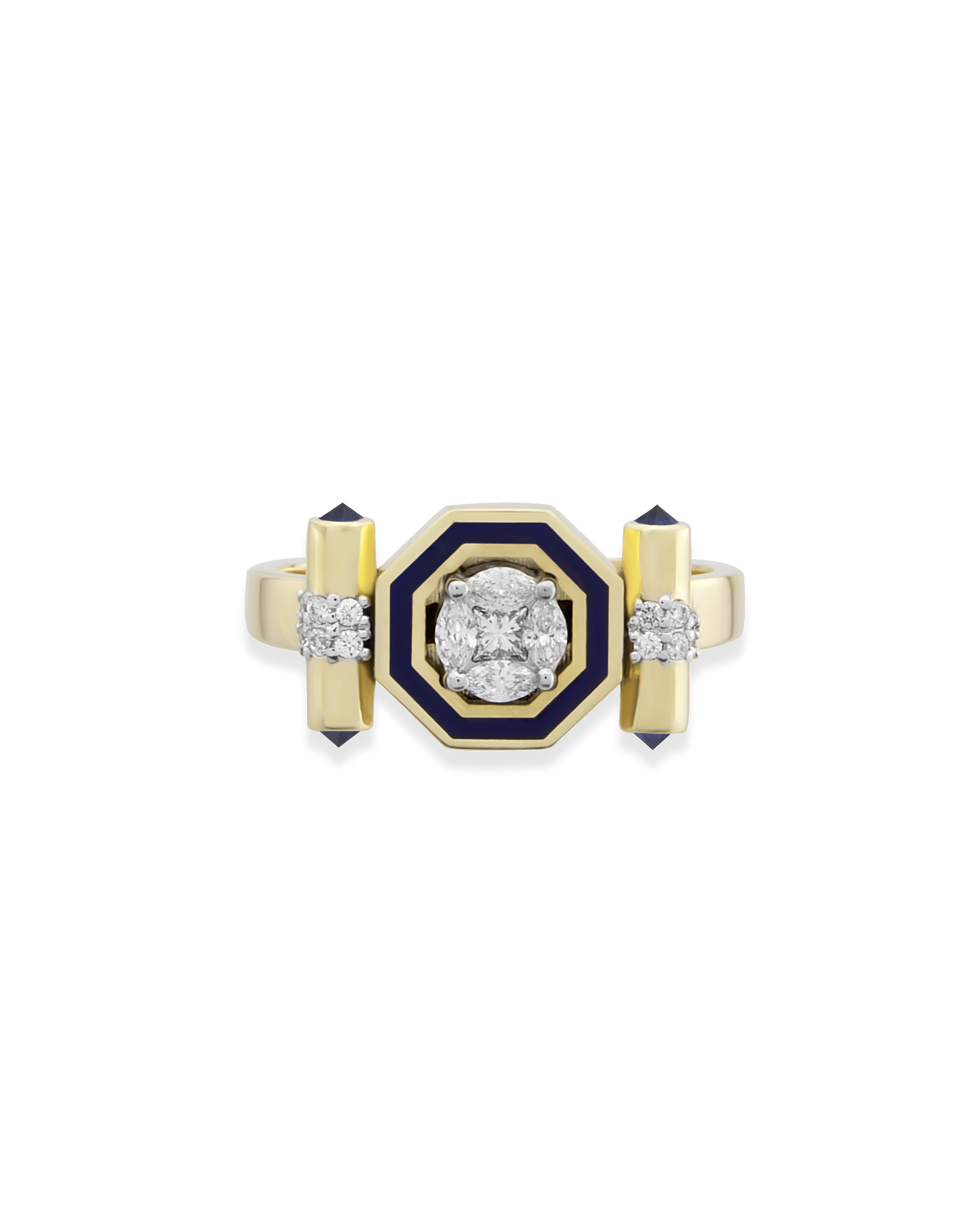 Bella Navy Enamel Yüzük