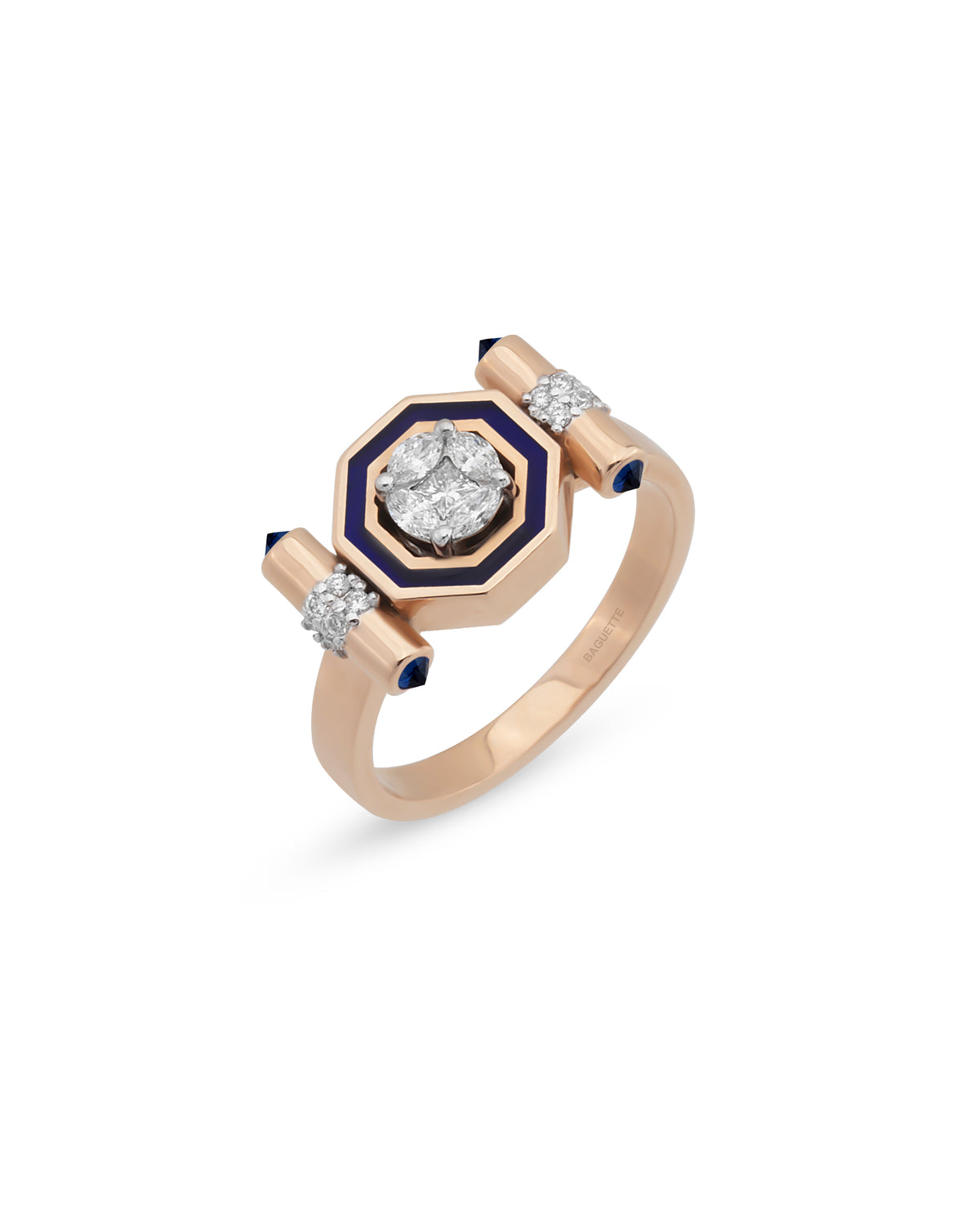 Bella Navy Enamel Yüzük