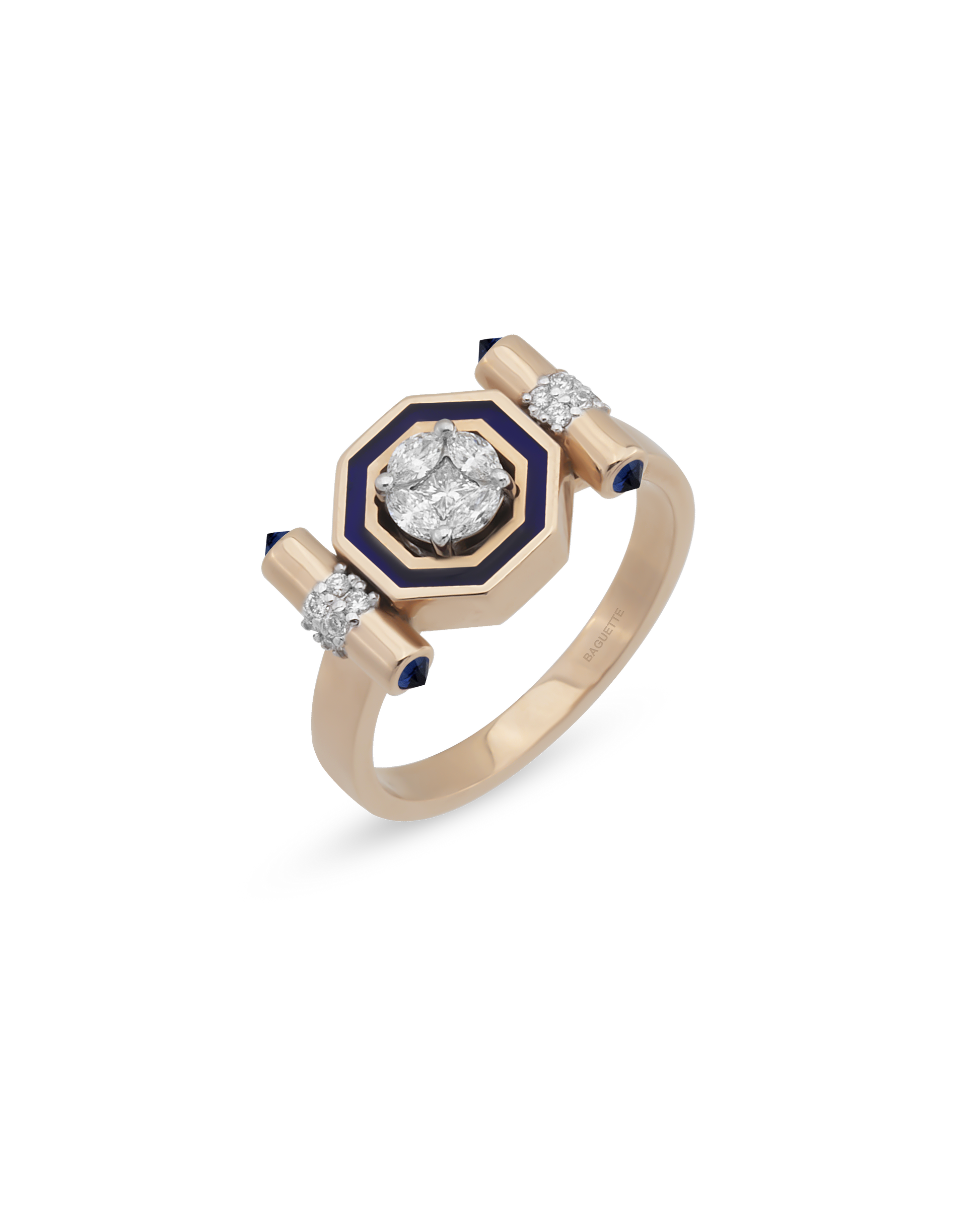 Bella Navy Enamel Yüzük