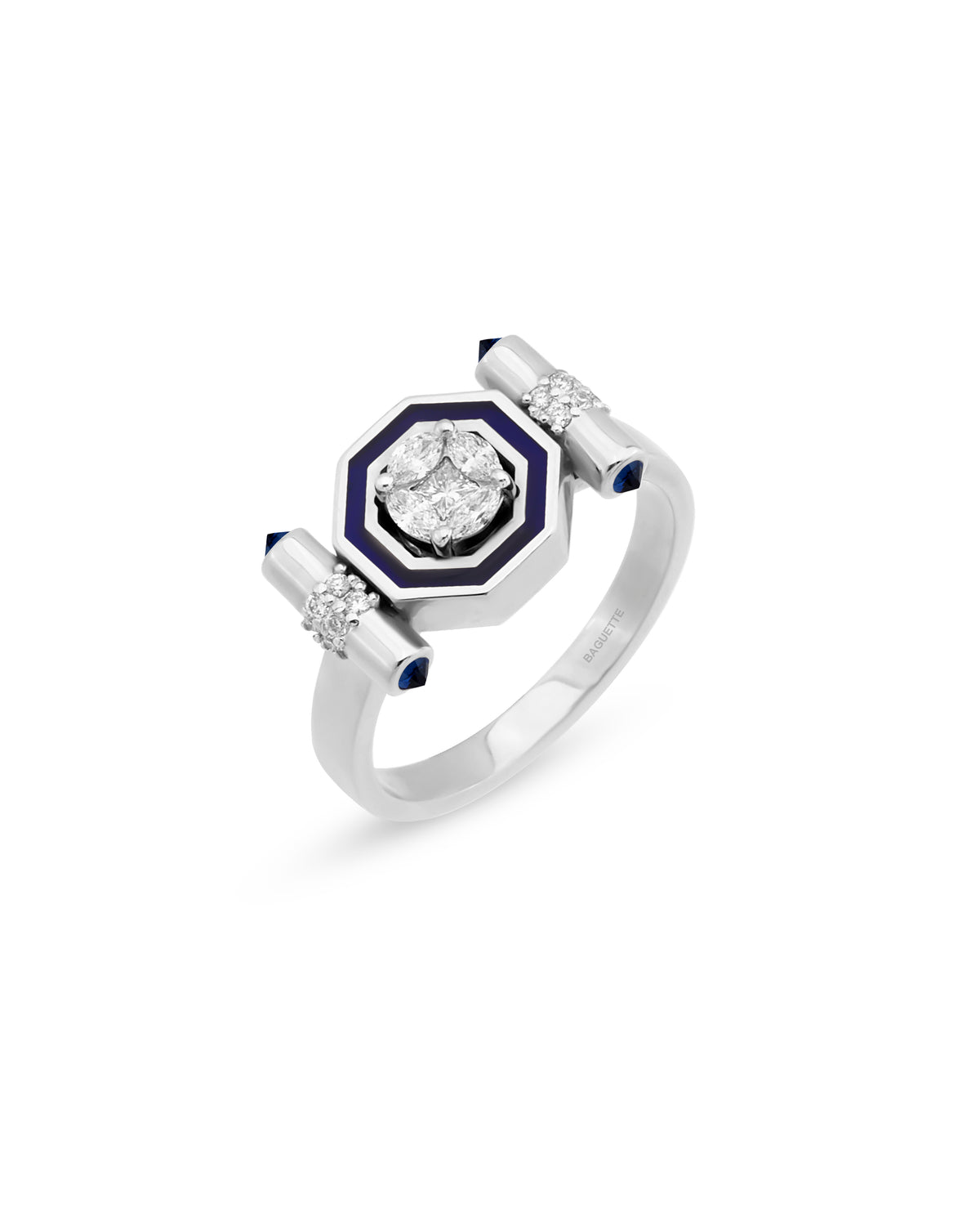 Bella Navy Enamel Yüzük