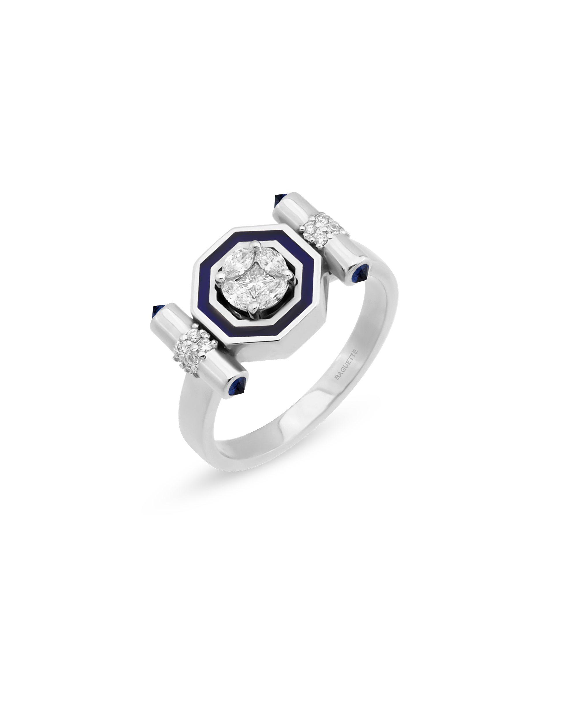 Bella Navy Enamel Yüzük