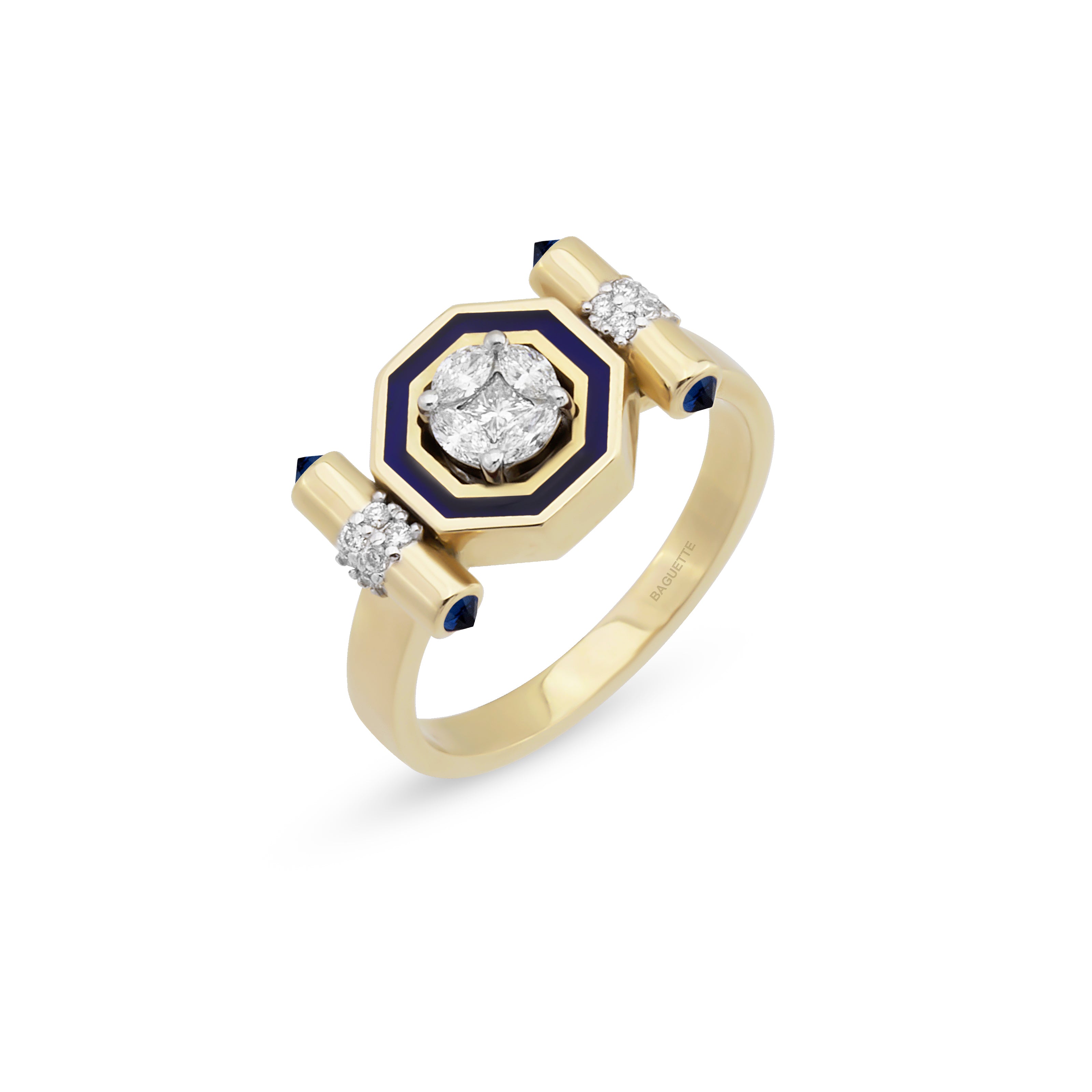 Bella Navy Enamel Yüzük