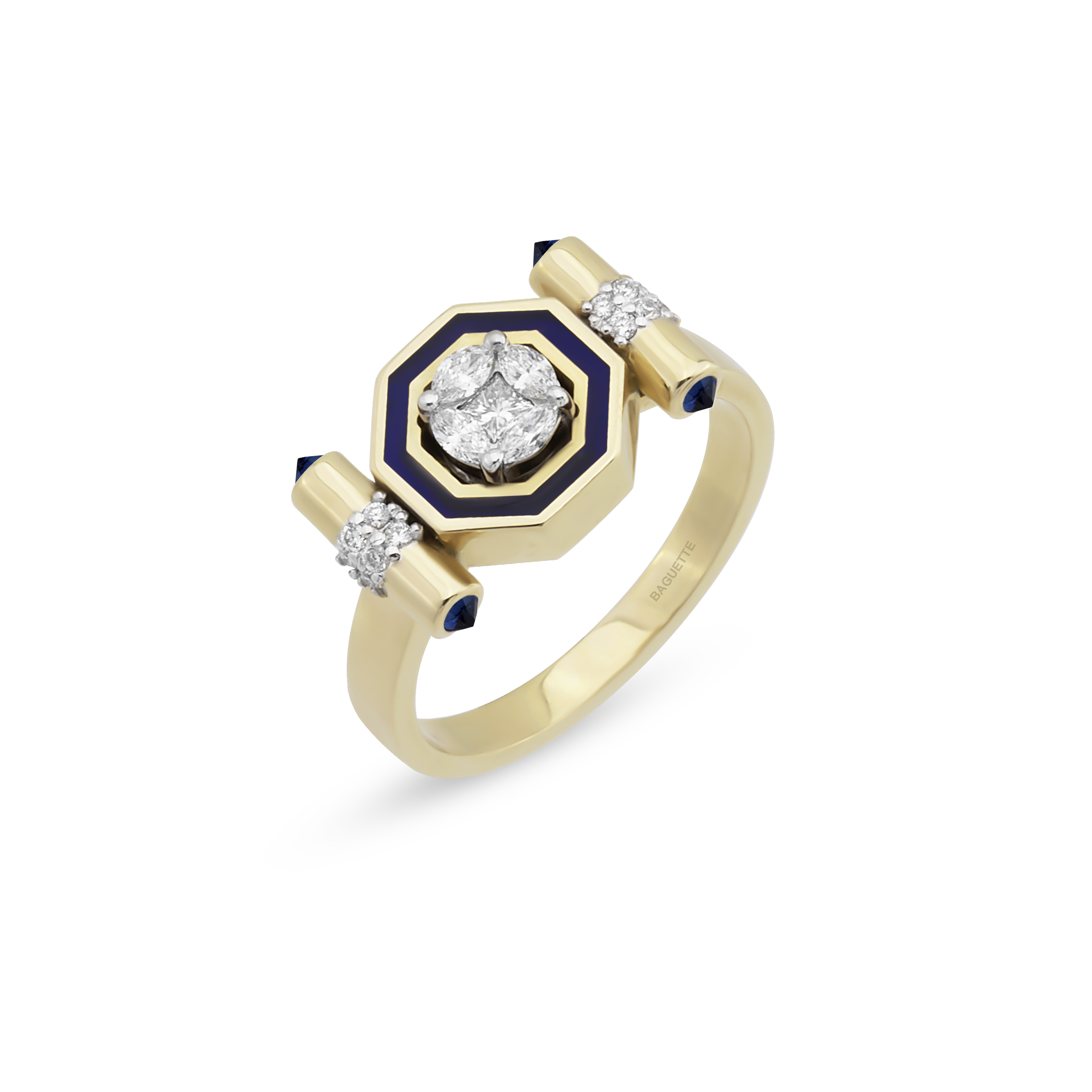 Bella Navy Enamel Yüzük