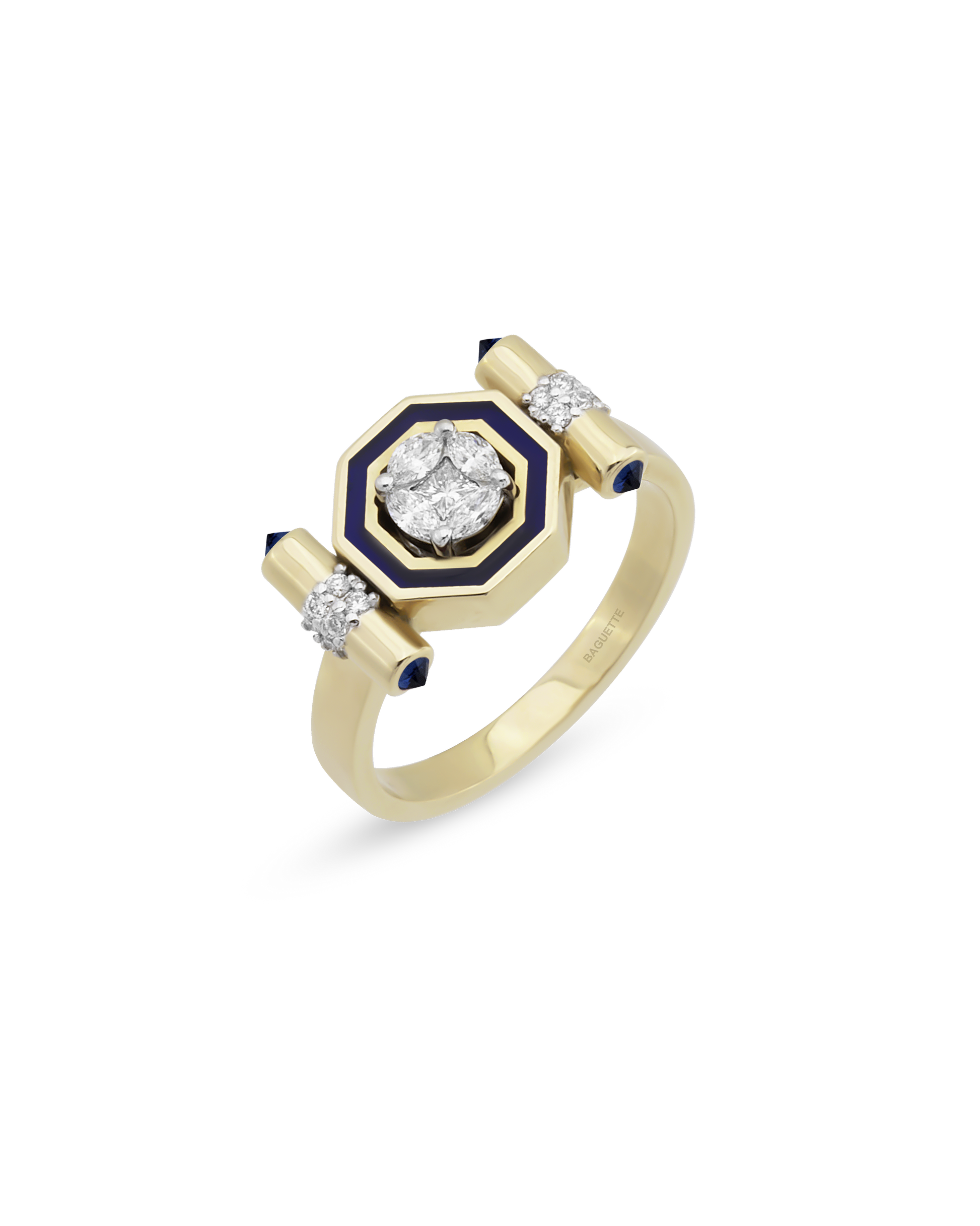 Bella Navy Enamel Yüzük
