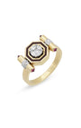 Bella Burgundy Enamel Yüzük