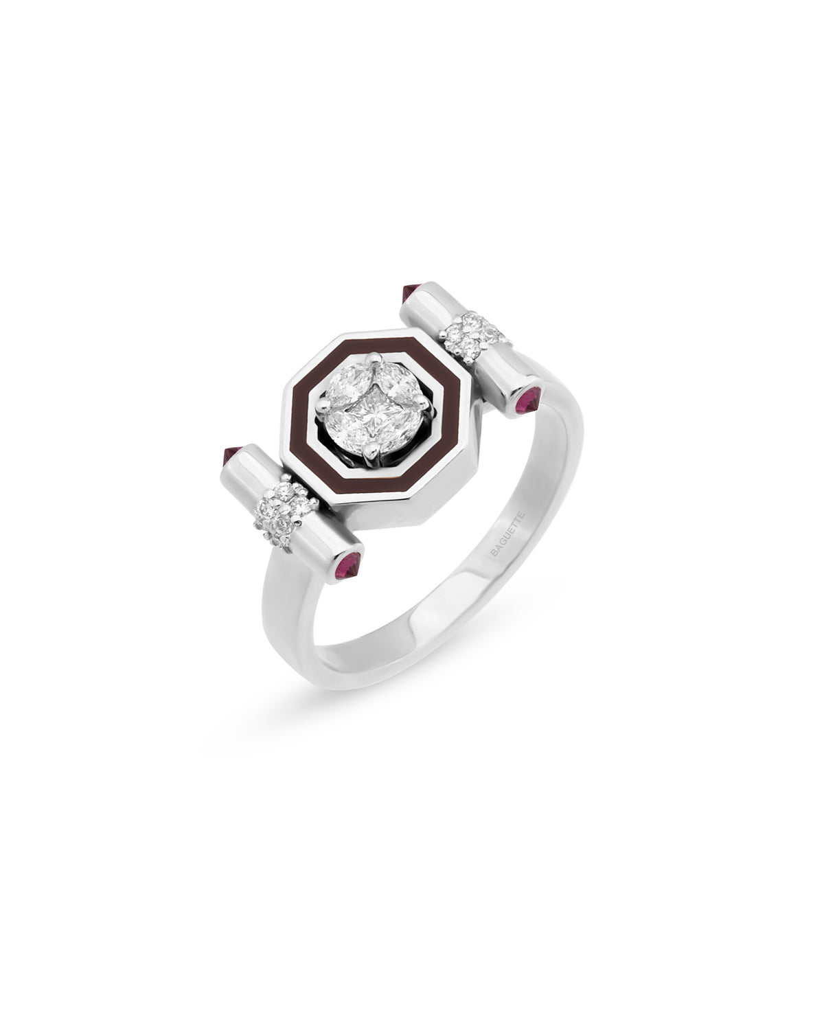 Bella Burgundy Enamel Yüzük