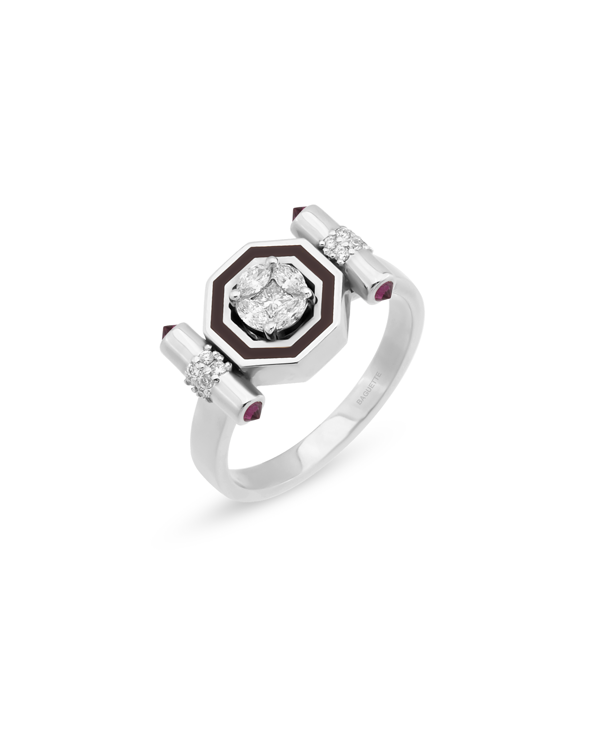 Bella Burgundy Enamel Yüzük