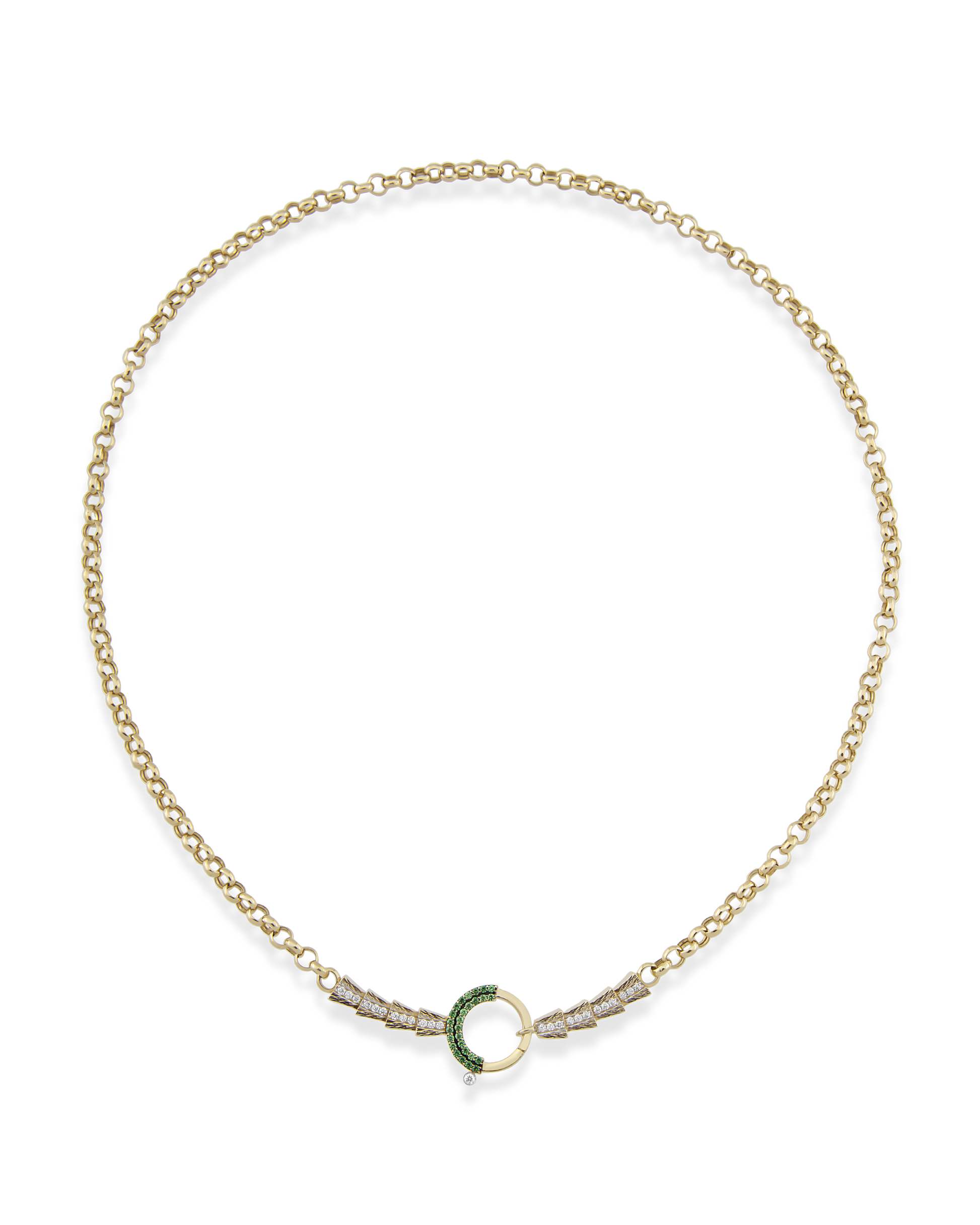 Baguette Chain Arrow Zincir Kolye