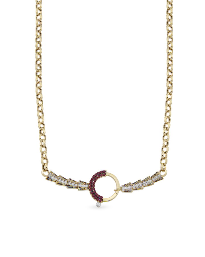 Baguette Chain Arrow Zincir Kolye