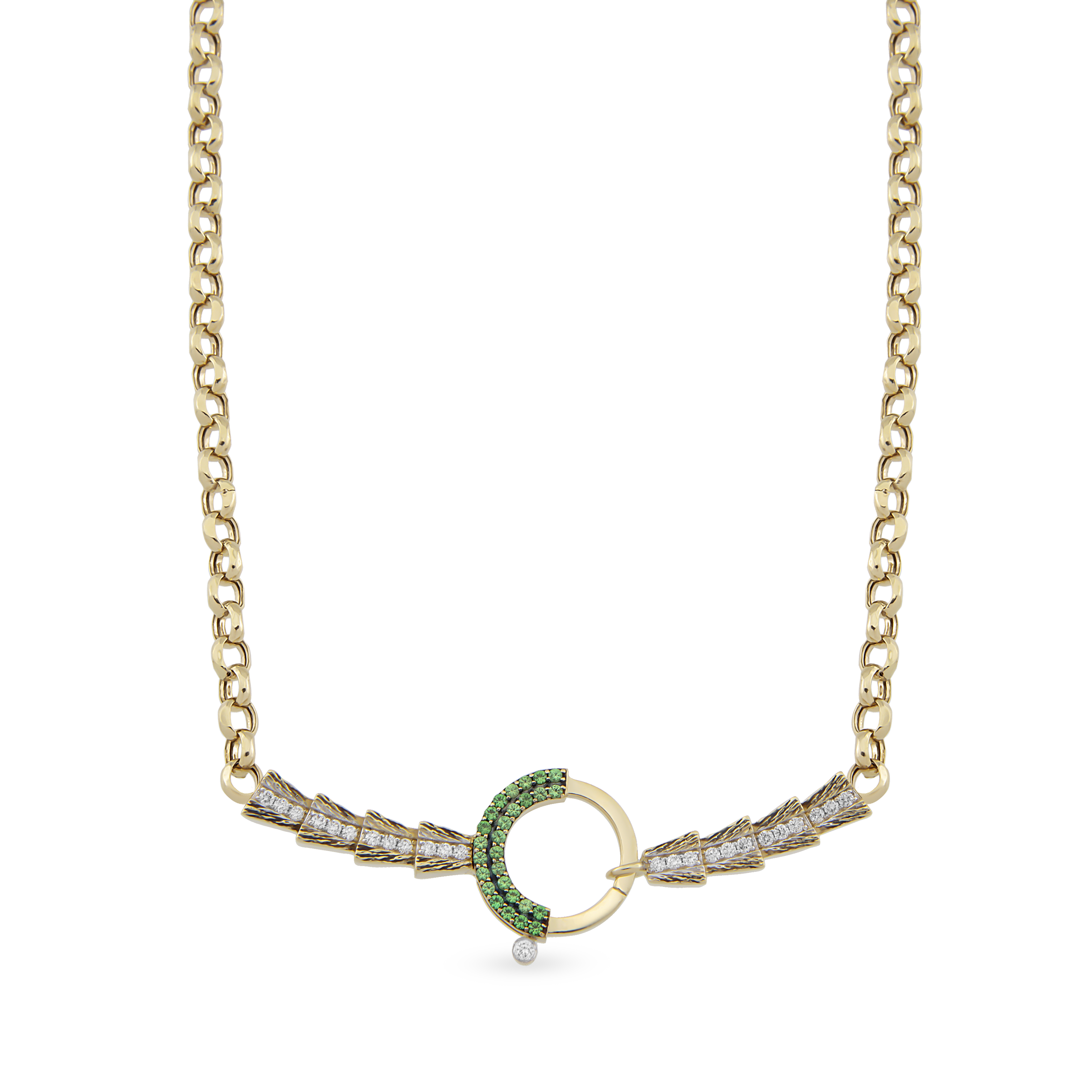 Baguette Chain Arrow Zincir Kolye