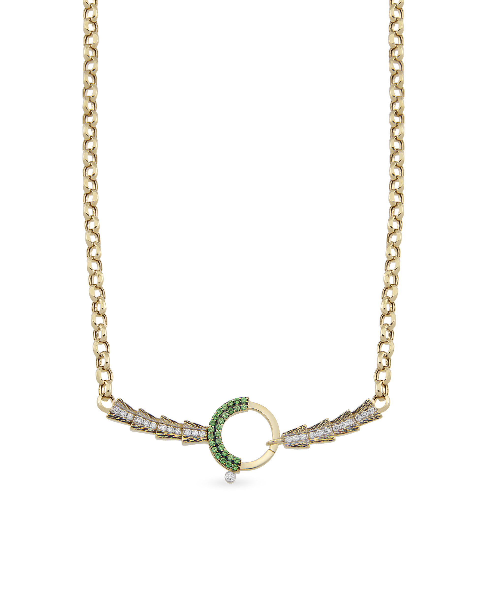 Baguette Chain Arrow Zincir Kolye