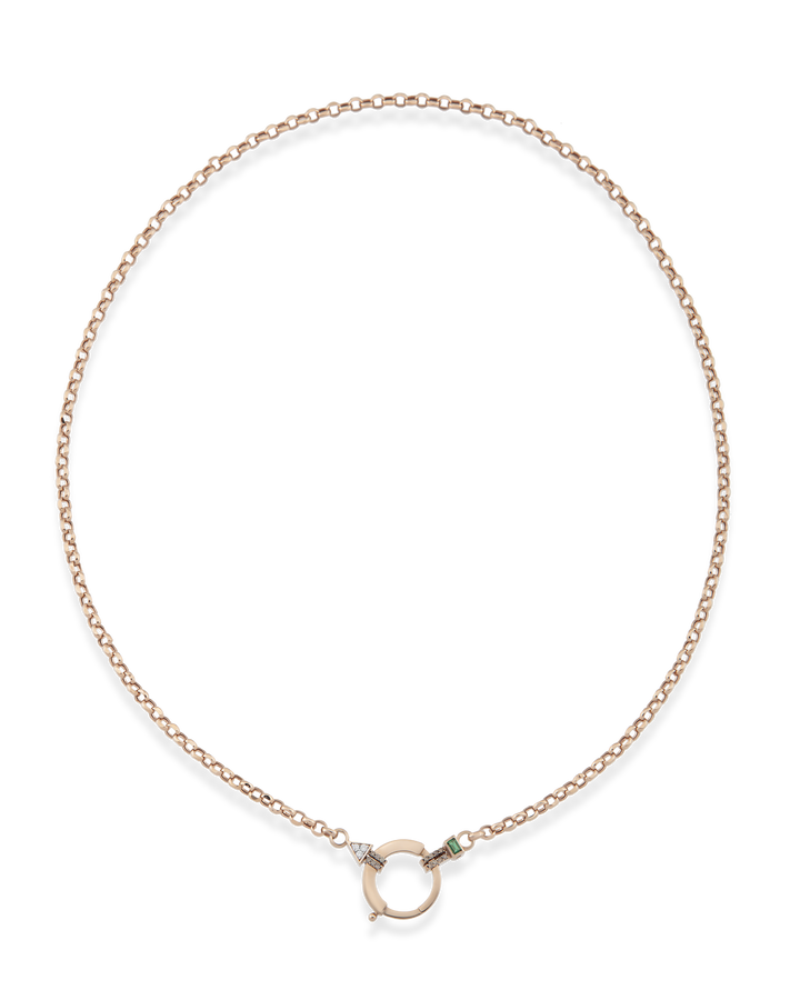 Baguette Chain Cognac Zincir Kolye