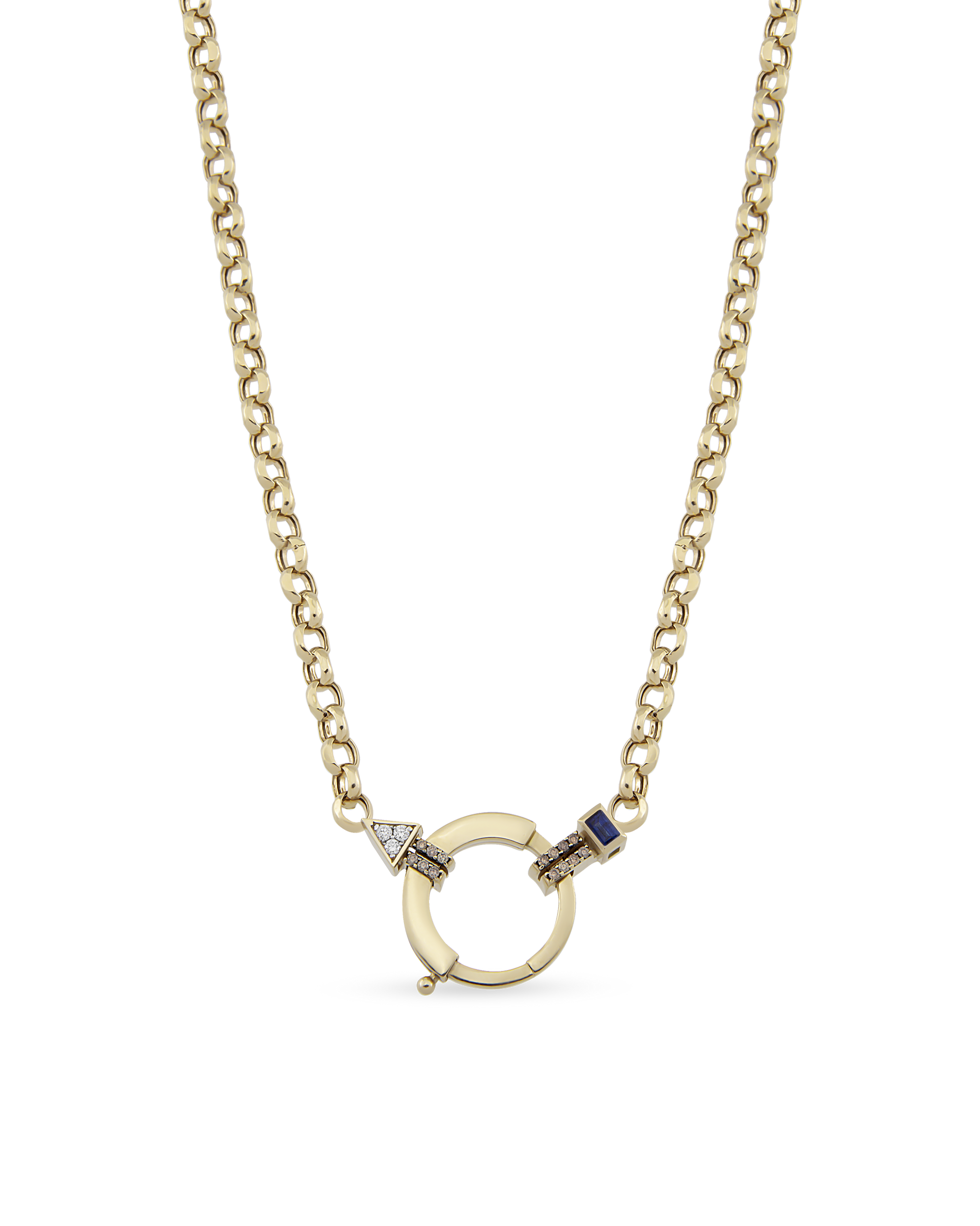 Baguette Chain Cognac Zincir Kolye