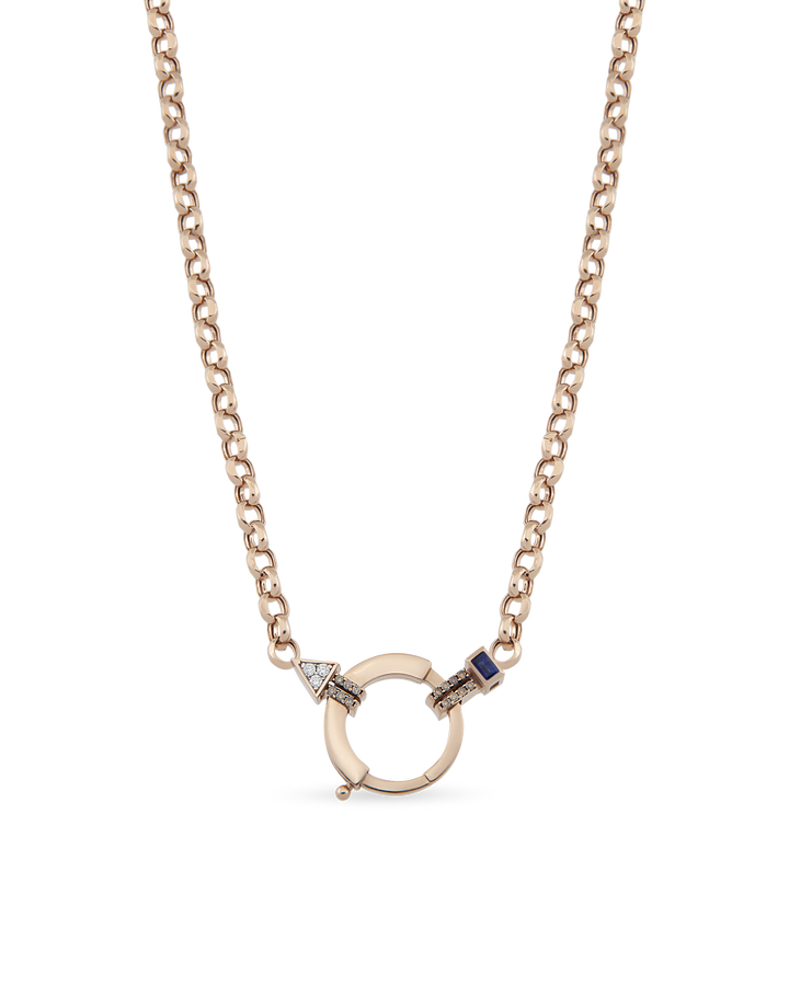 Baguette Chain Cognac Zincir Kolye