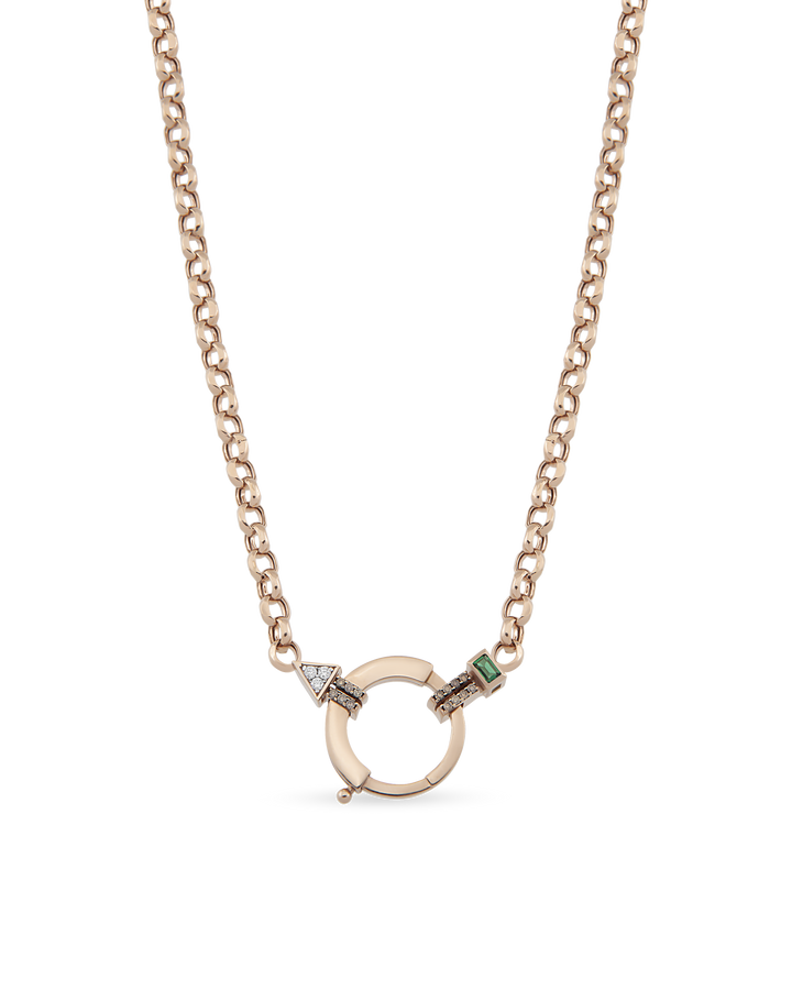 Baguette Chain Cognac Zincir Kolye