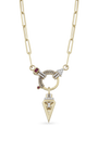 Baguette Chain Cognac Glam & Tria Pendant Zincir Kolye