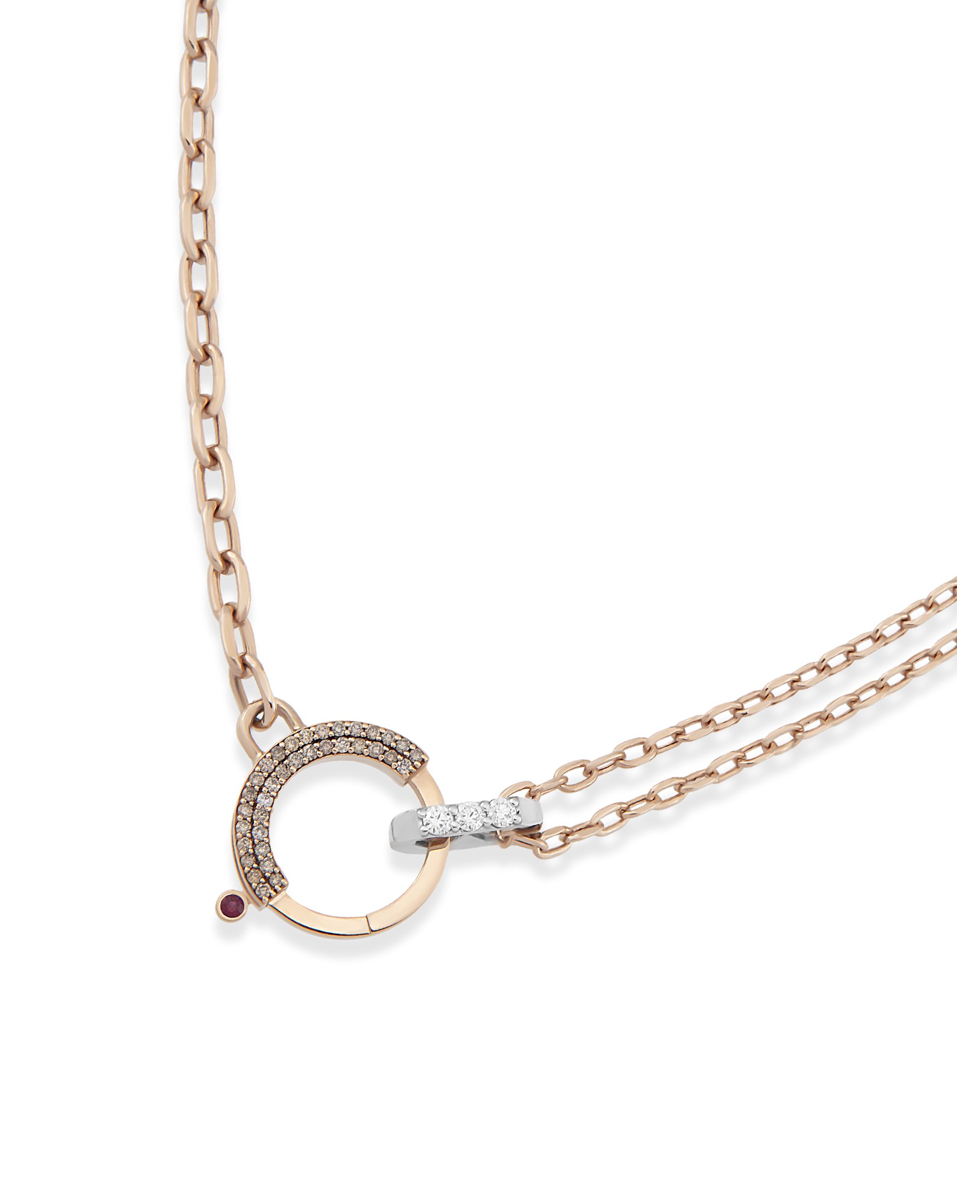 Baguette Chain Bond Zincir Kolye