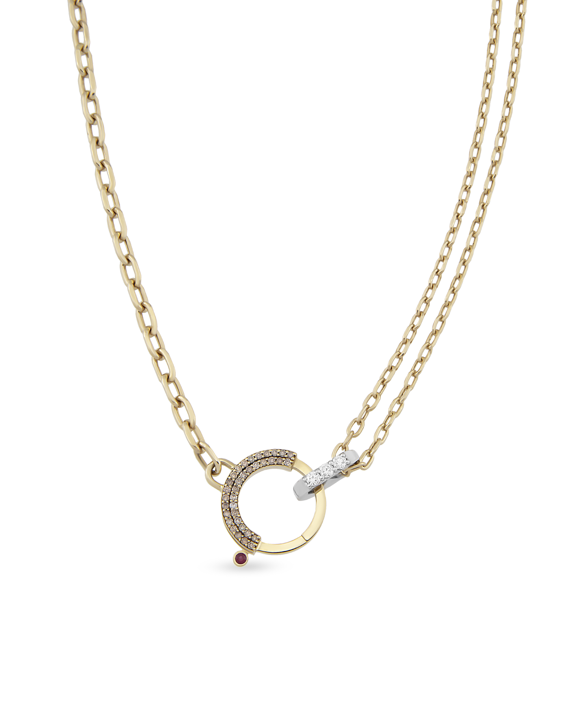 Baguette Chain Bond Zincir Kolye