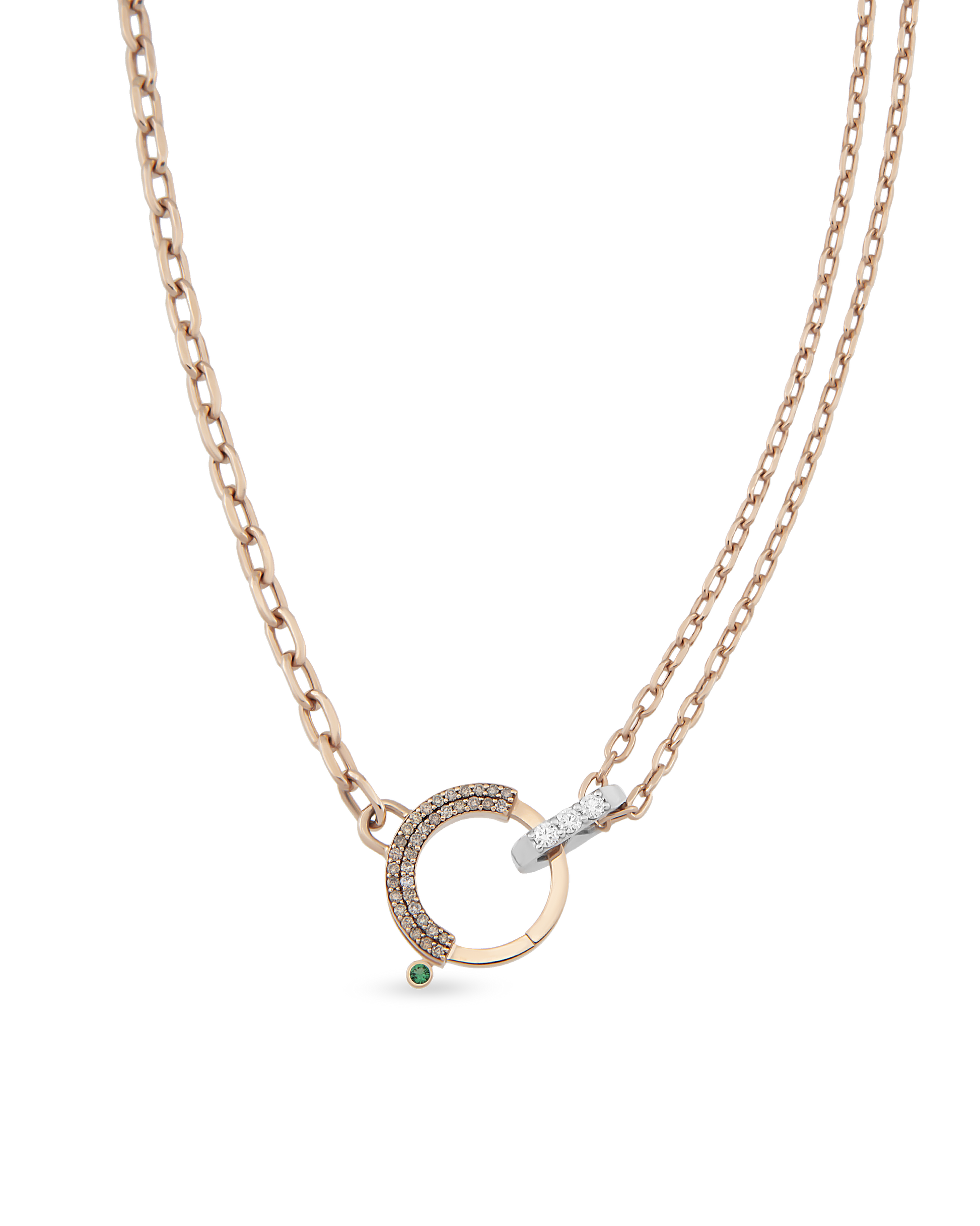 Baguette Chain Bond Zincir Kolye