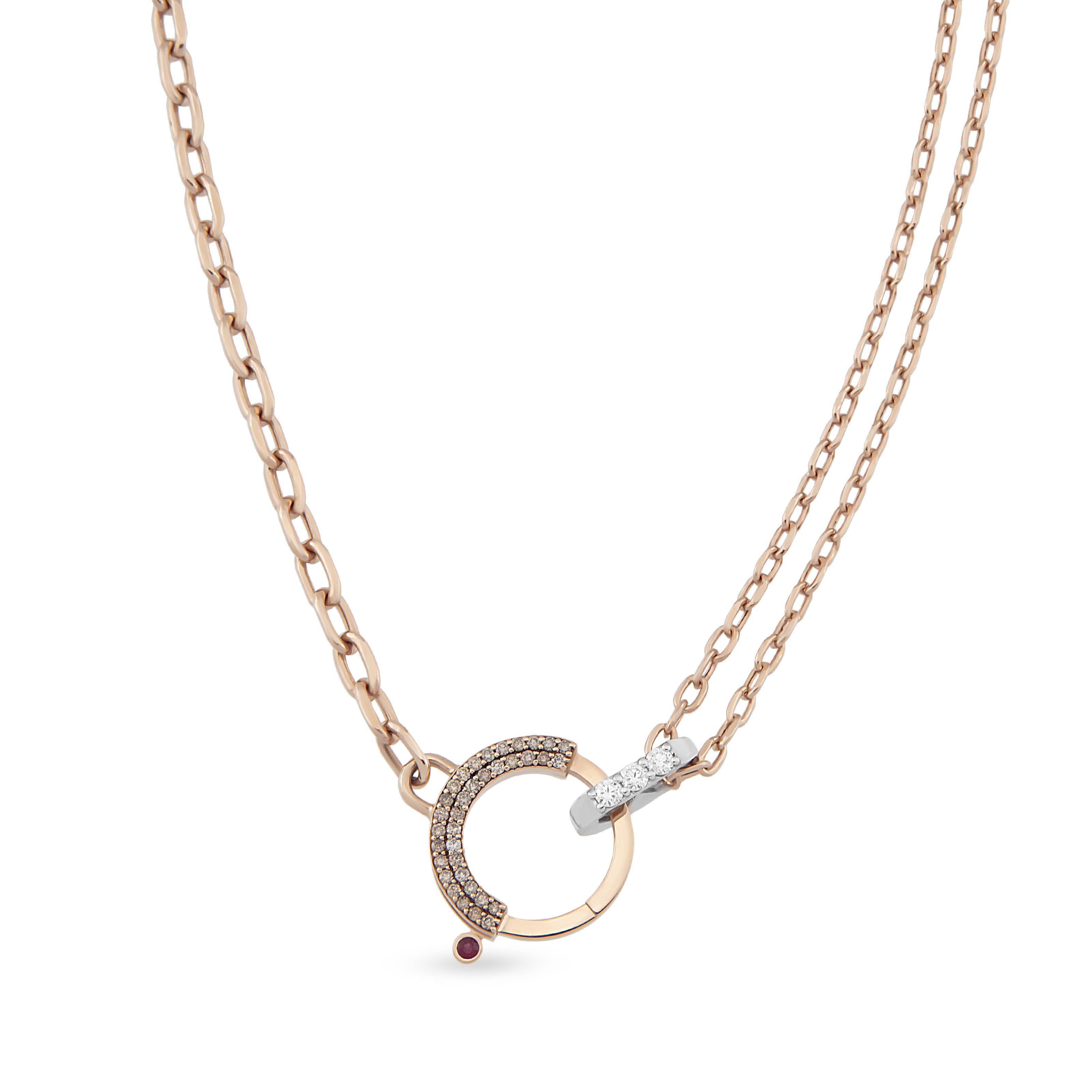 Baguette Chain Bond Zincir Kolye