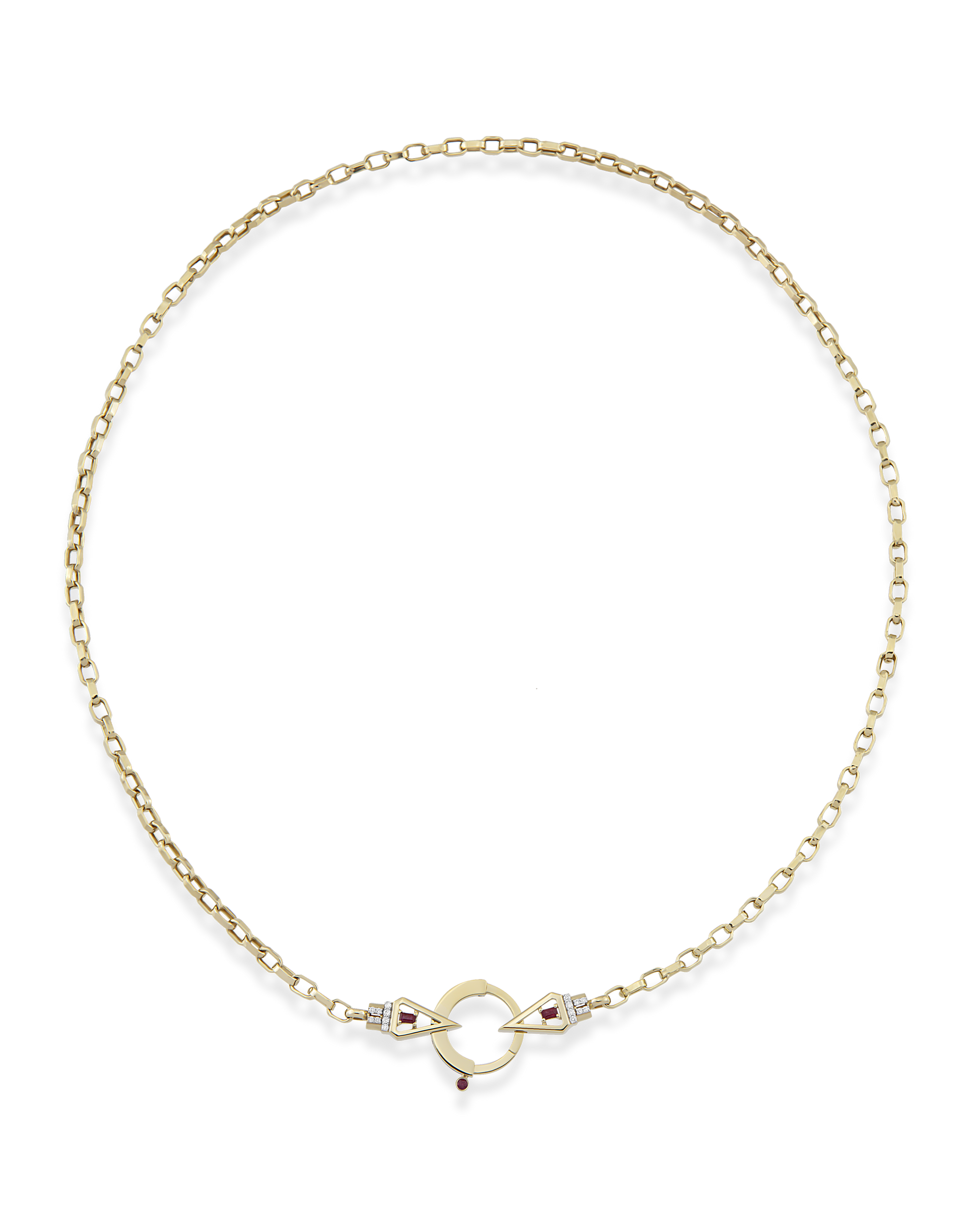 Baguette Chain Tria Core Zincir Kolye