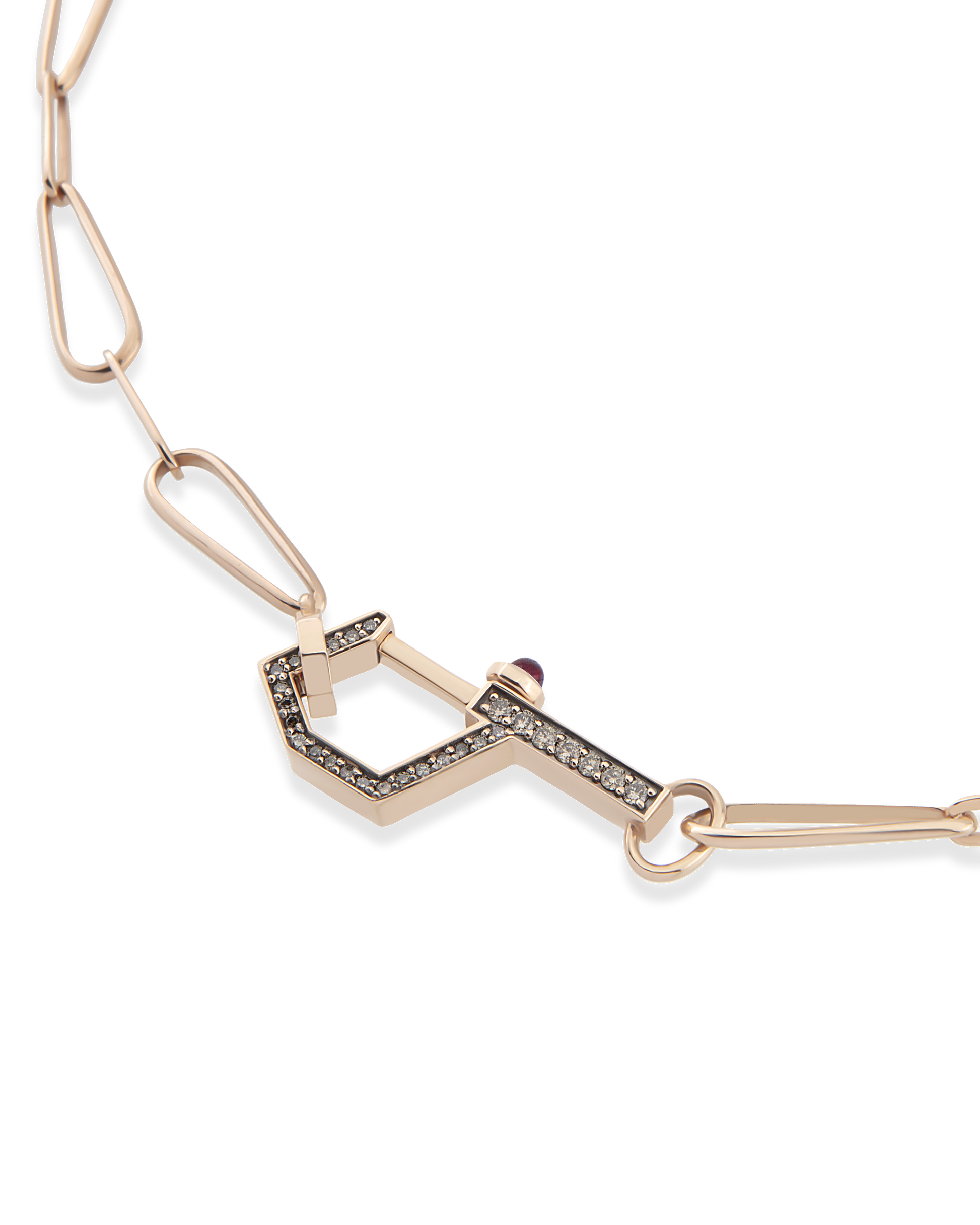 Carabiner Slide Cognac Zincir Kolye