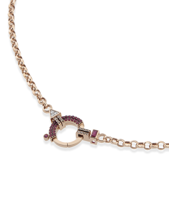 Baguette Chain Gem Zincir Kolye