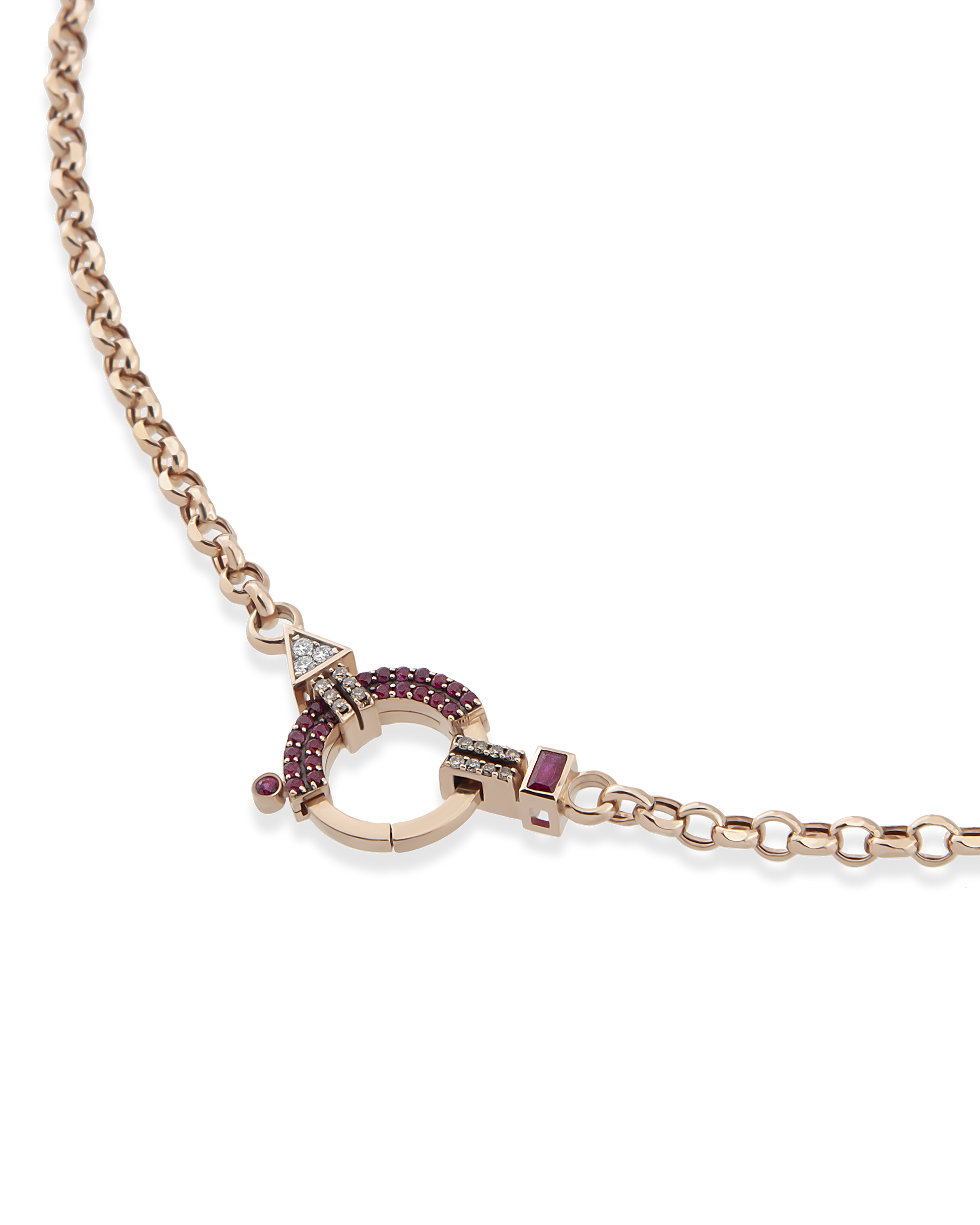Baguette Chain Gem Zincir Kolye