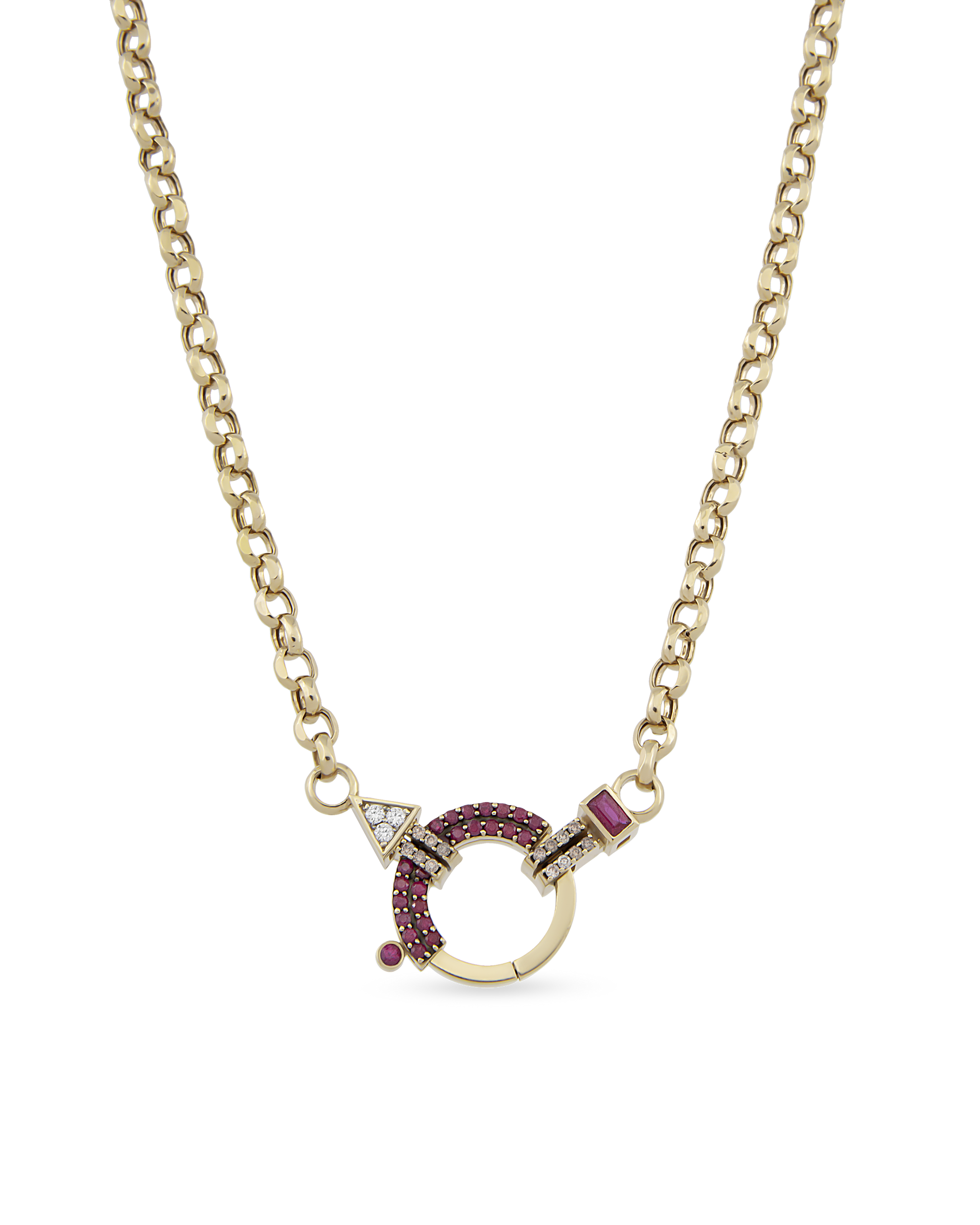 Baguette Chain Gem Zincir Kolye