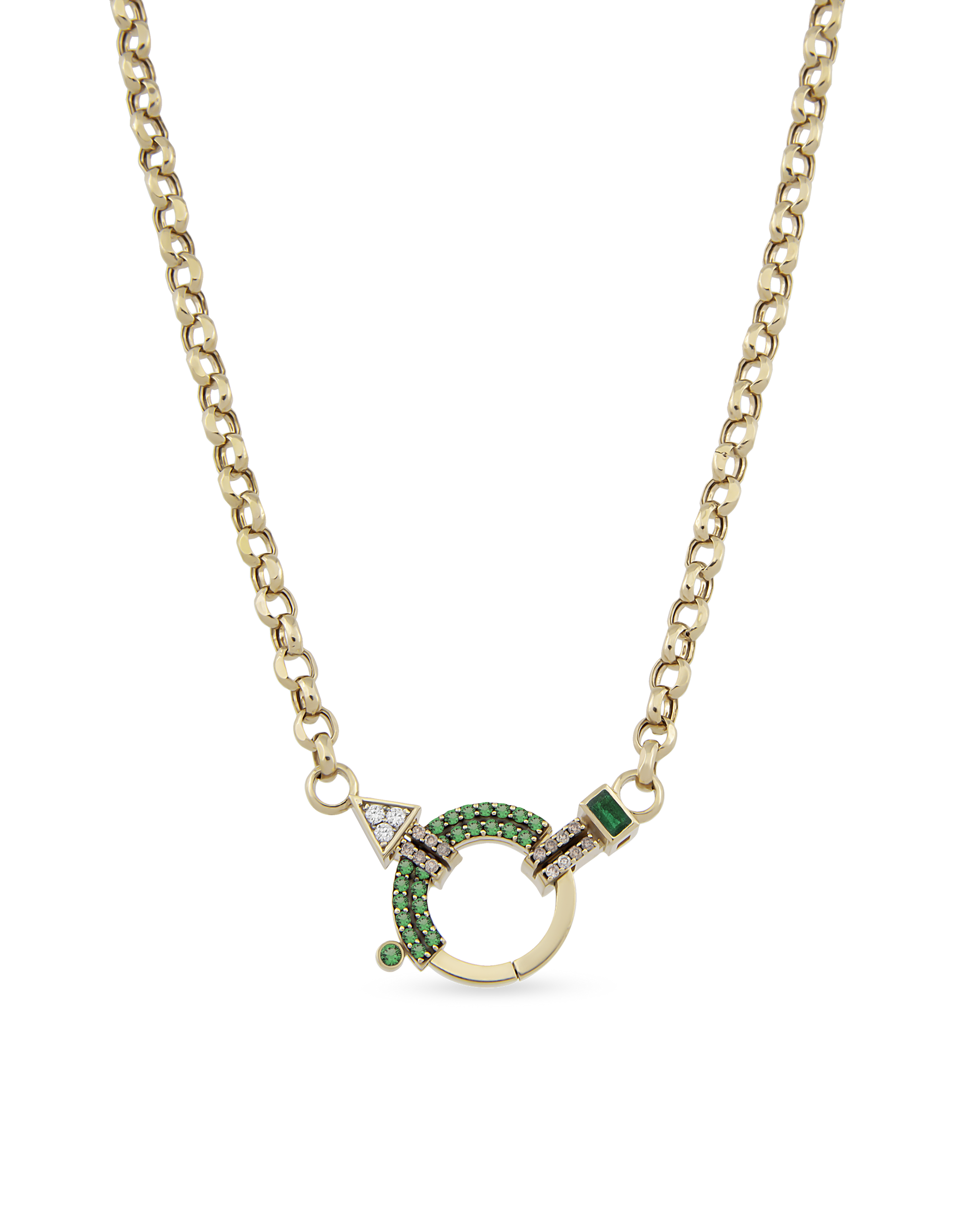 Baguette Chain Gem Zincir Kolye
