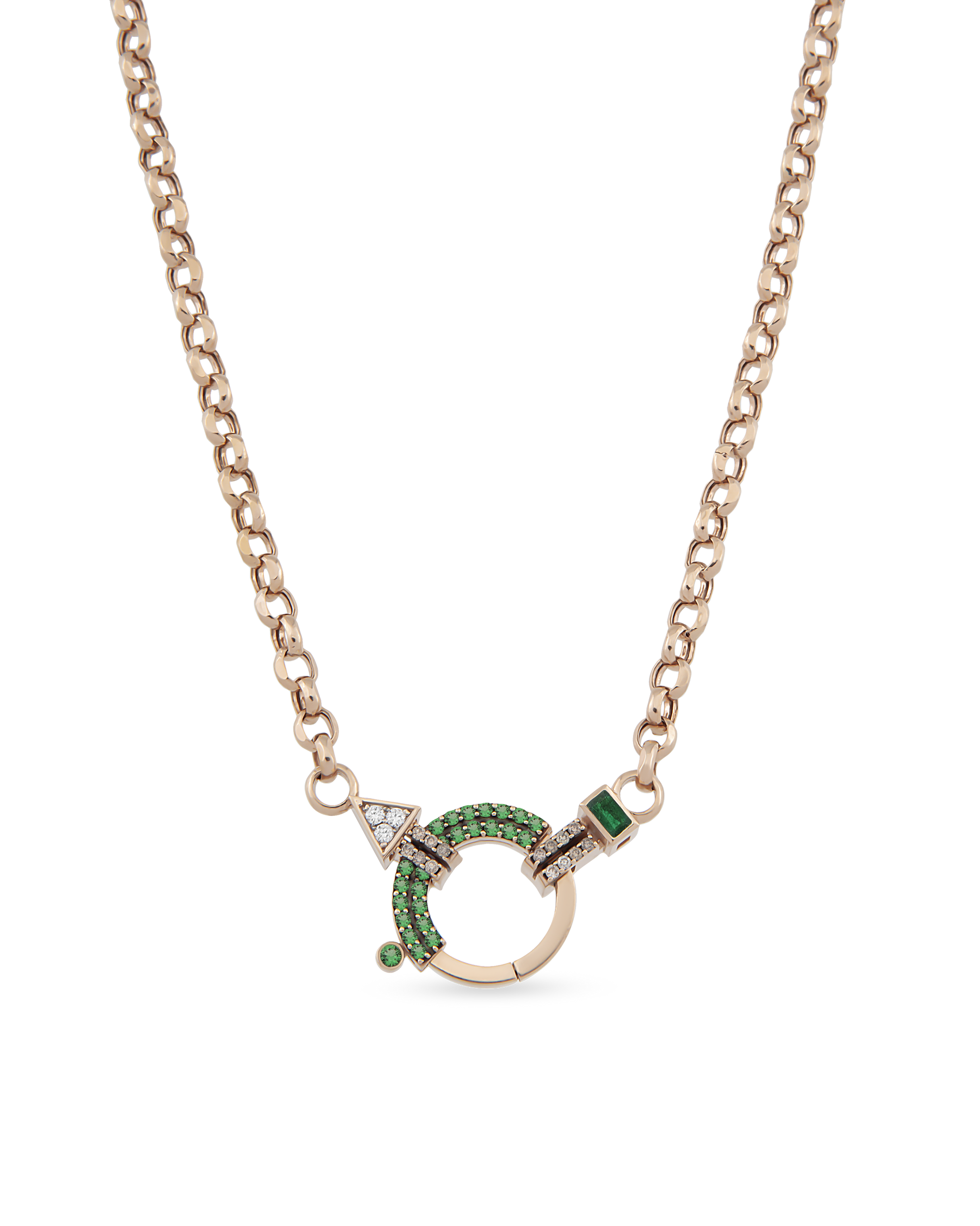 Baguette Chain Gem Zincir Kolye