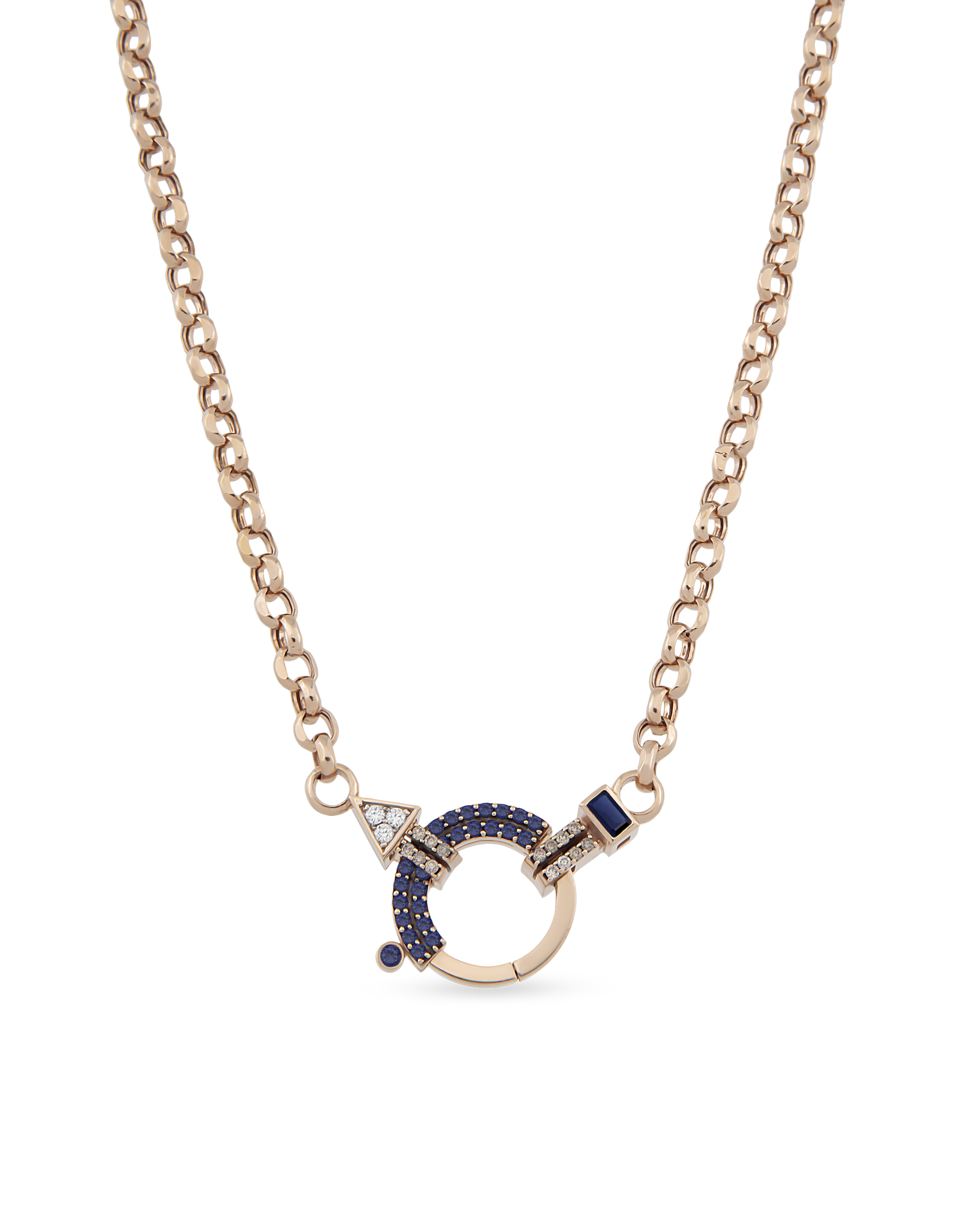 Baguette Chain Gem Zincir Kolye