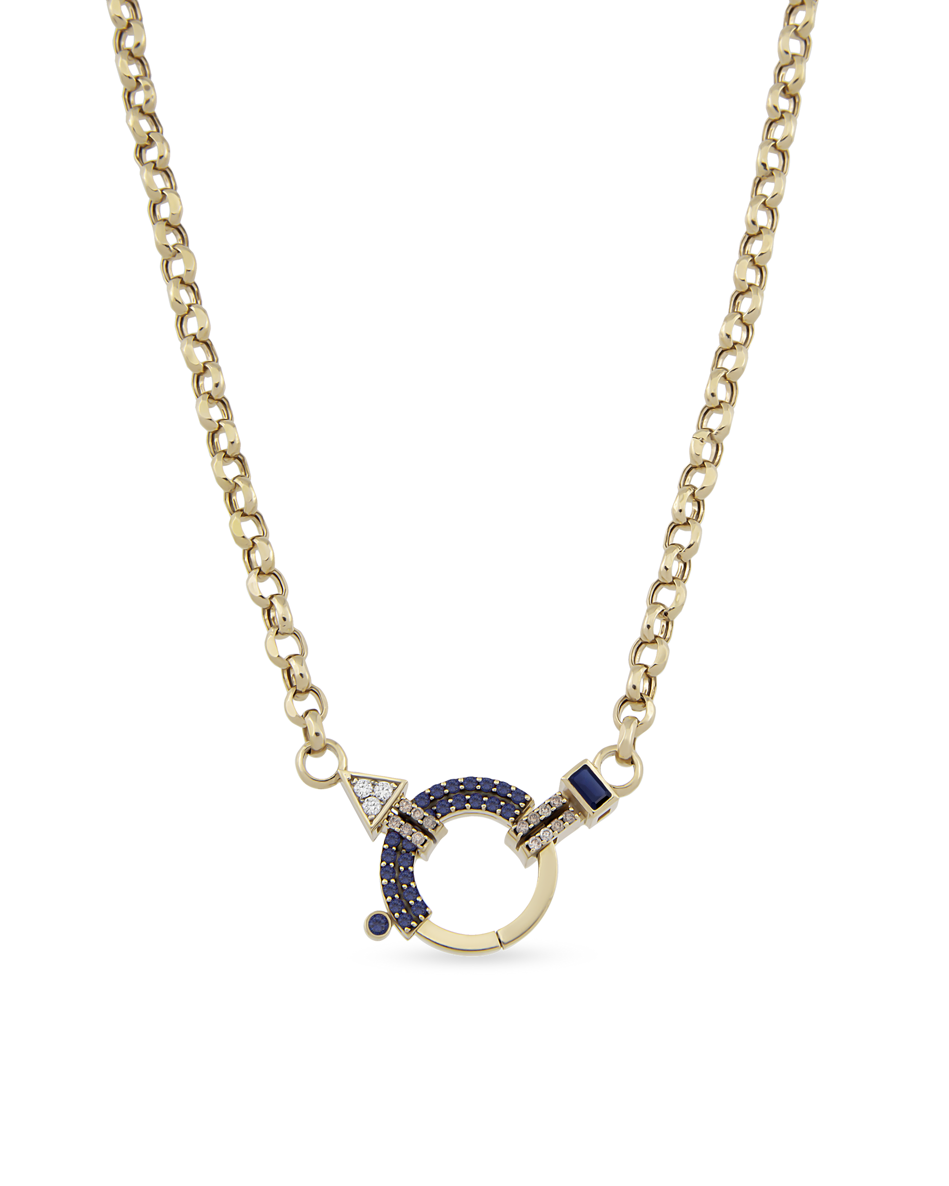 Baguette Chain Gem Zincir Kolye