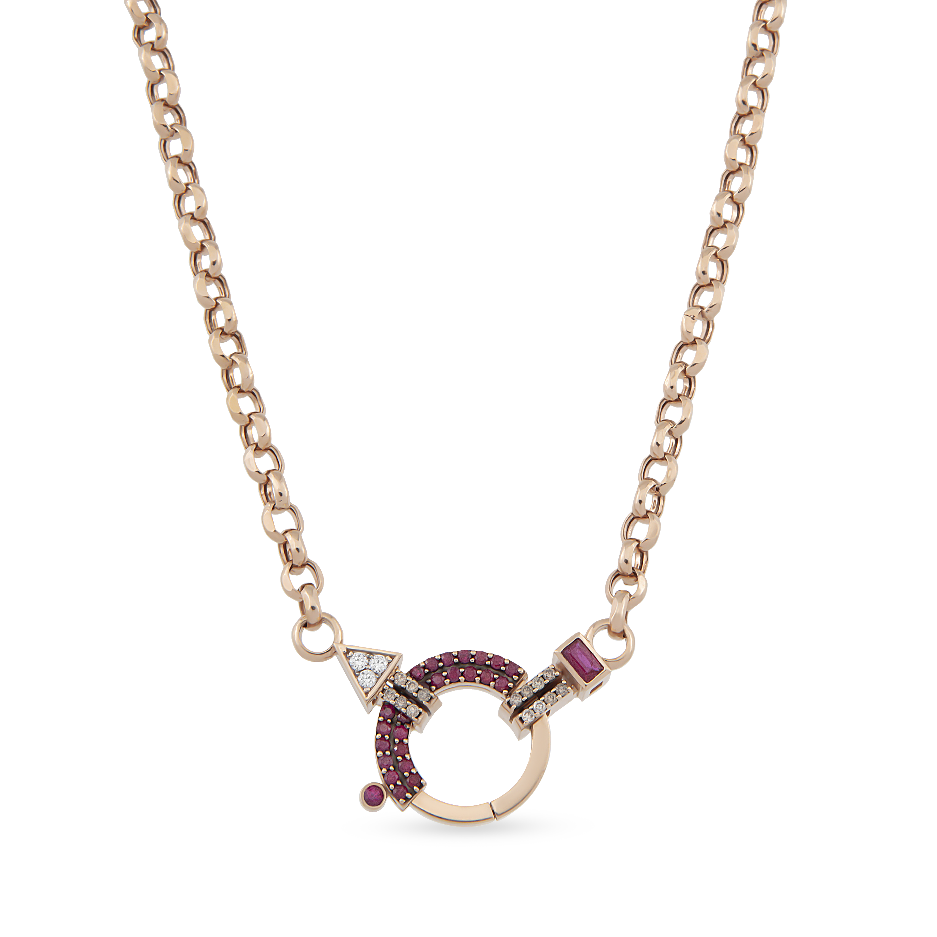 Baguette Chain Gem Zincir Kolye