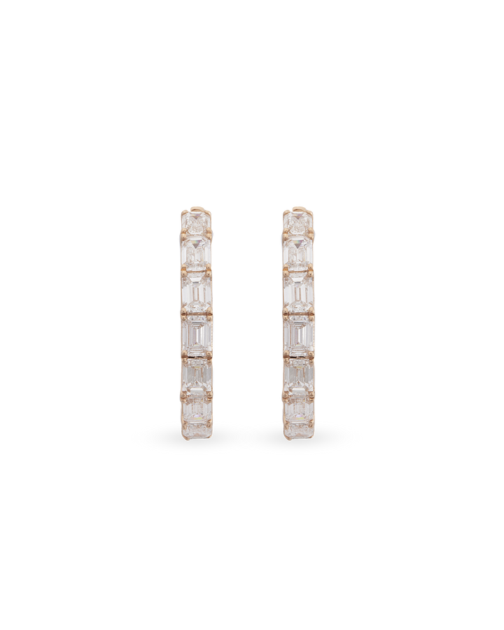 Baguette Glam Ruby Halka Küpe