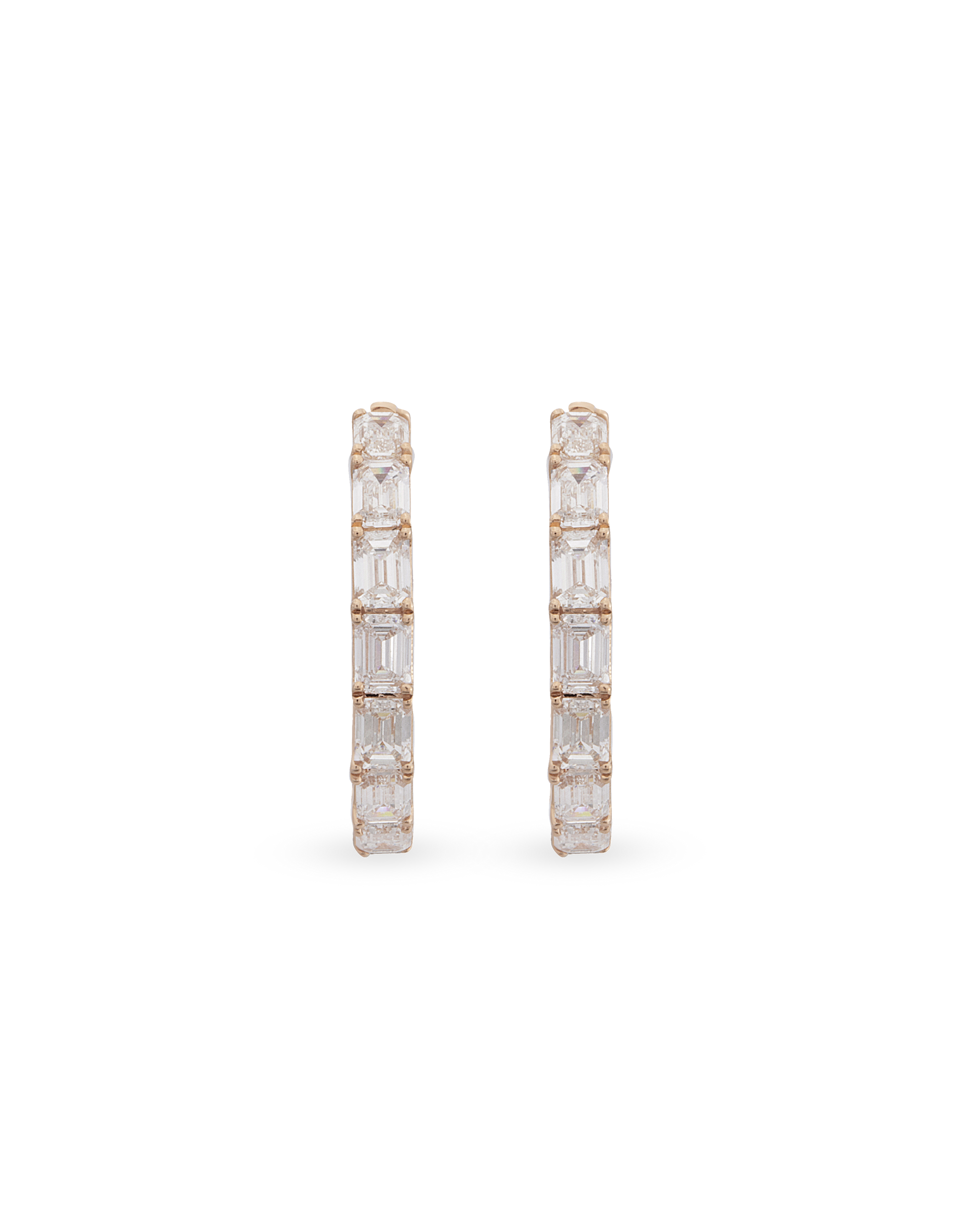 Baguette Glam Ruby Halka Küpe