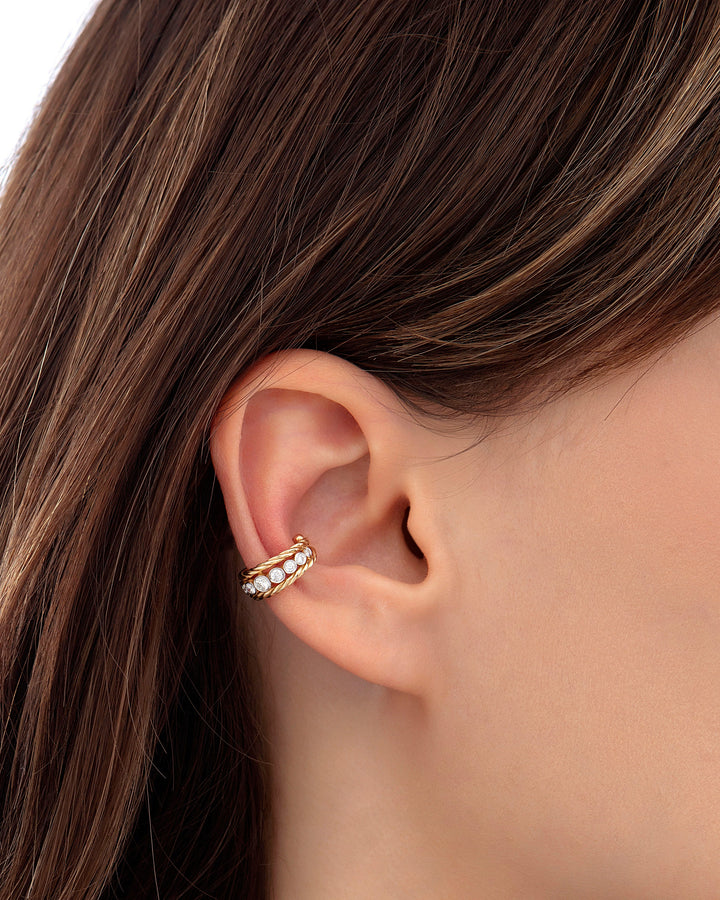 Diamond Twist Cuff Küpe