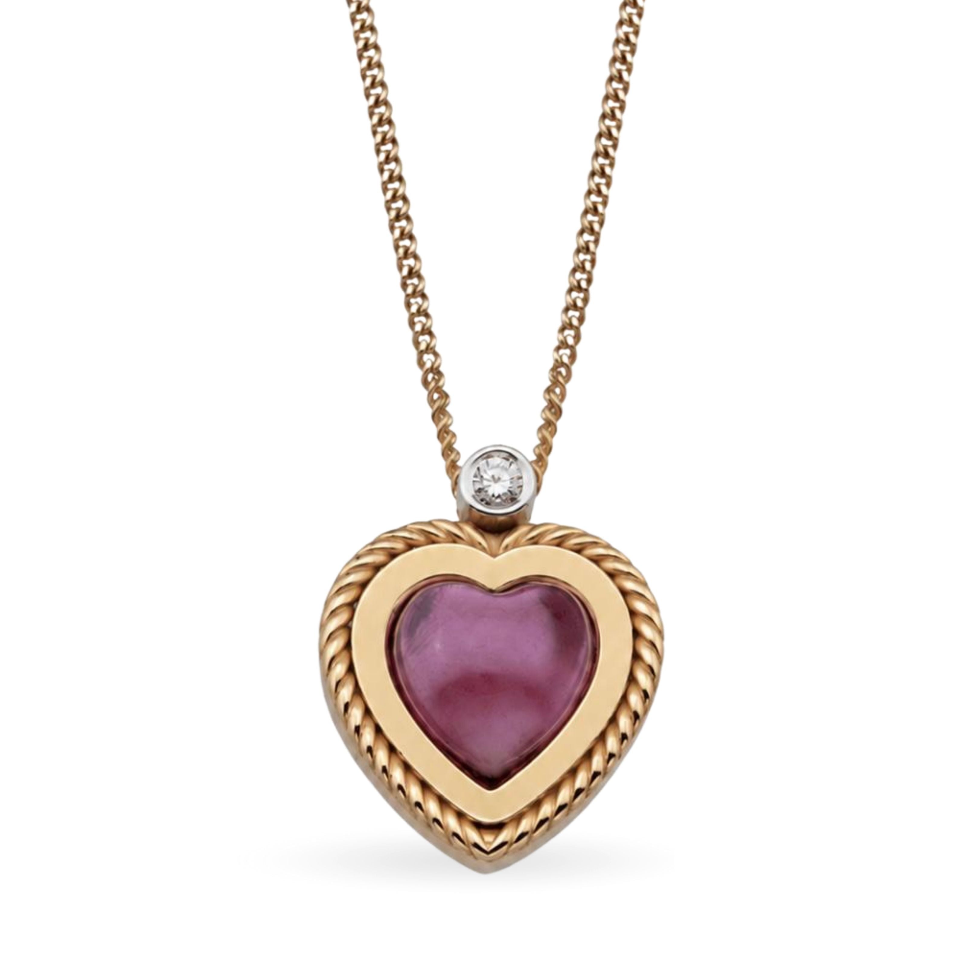 Lollie Heart Purple Kolye